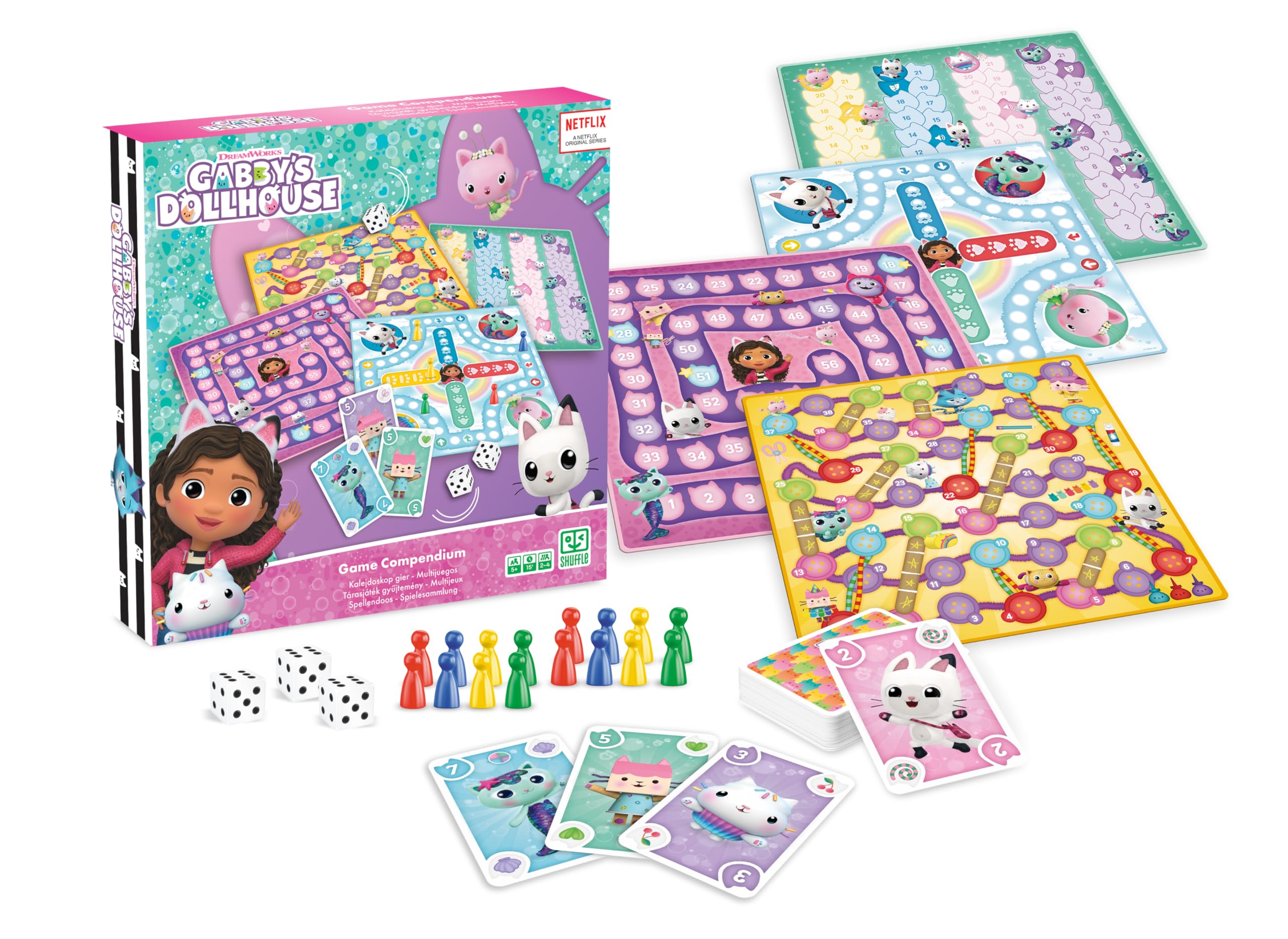Shuffle Gabby's Dollhouse Game Collection Board Game