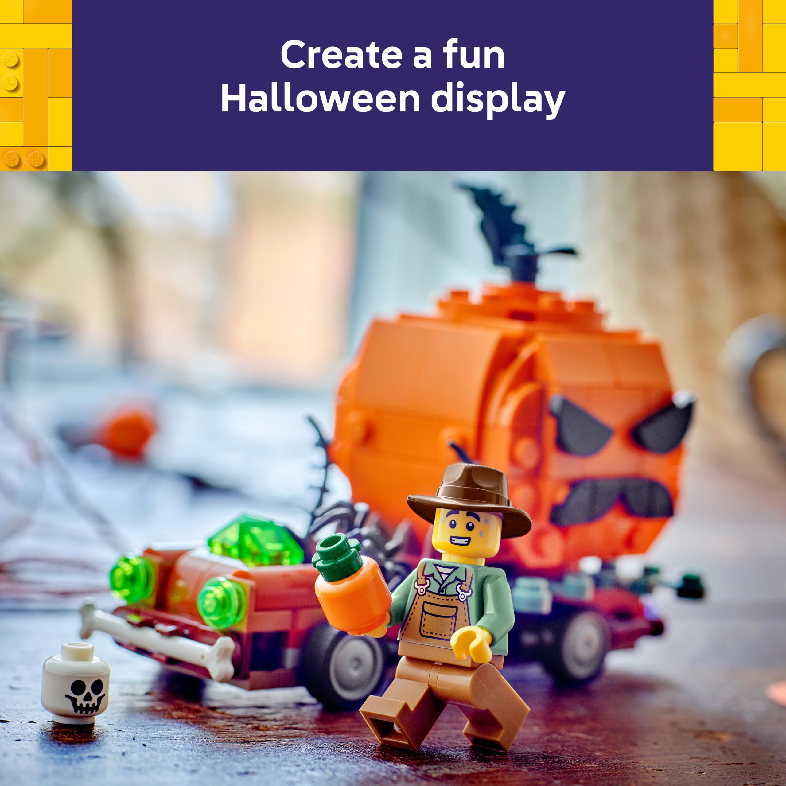 LEGO Jack-O'-Lantern Pickup Truck Building Set - Halloween Decoration | Ages 8+ | 40822 3