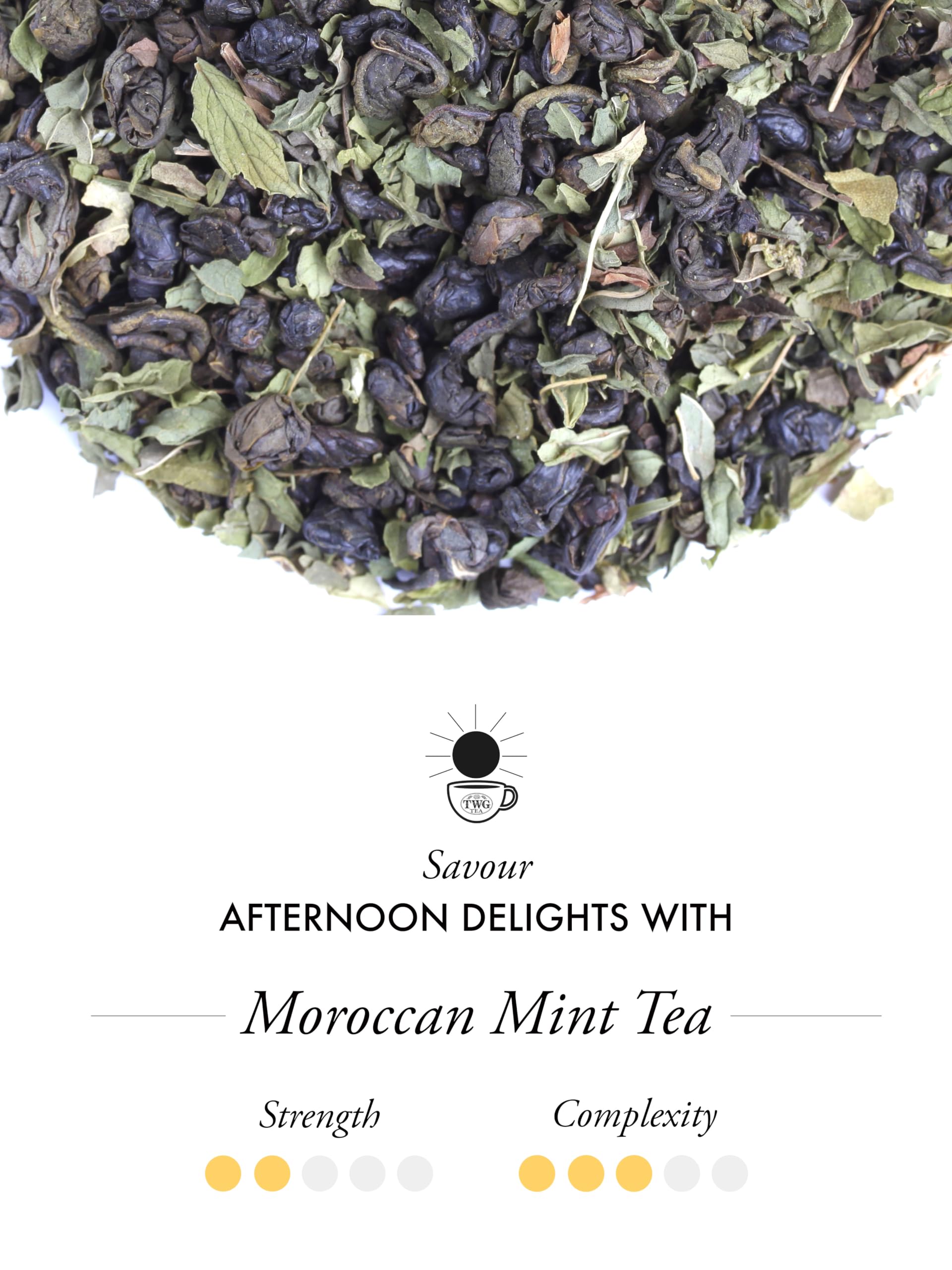 TWG Tea Moroccan Mint Tea - Green Tea with Spearmint Leaves - 15 Hand-Sewn Cotton Teabags - Gift Set 7