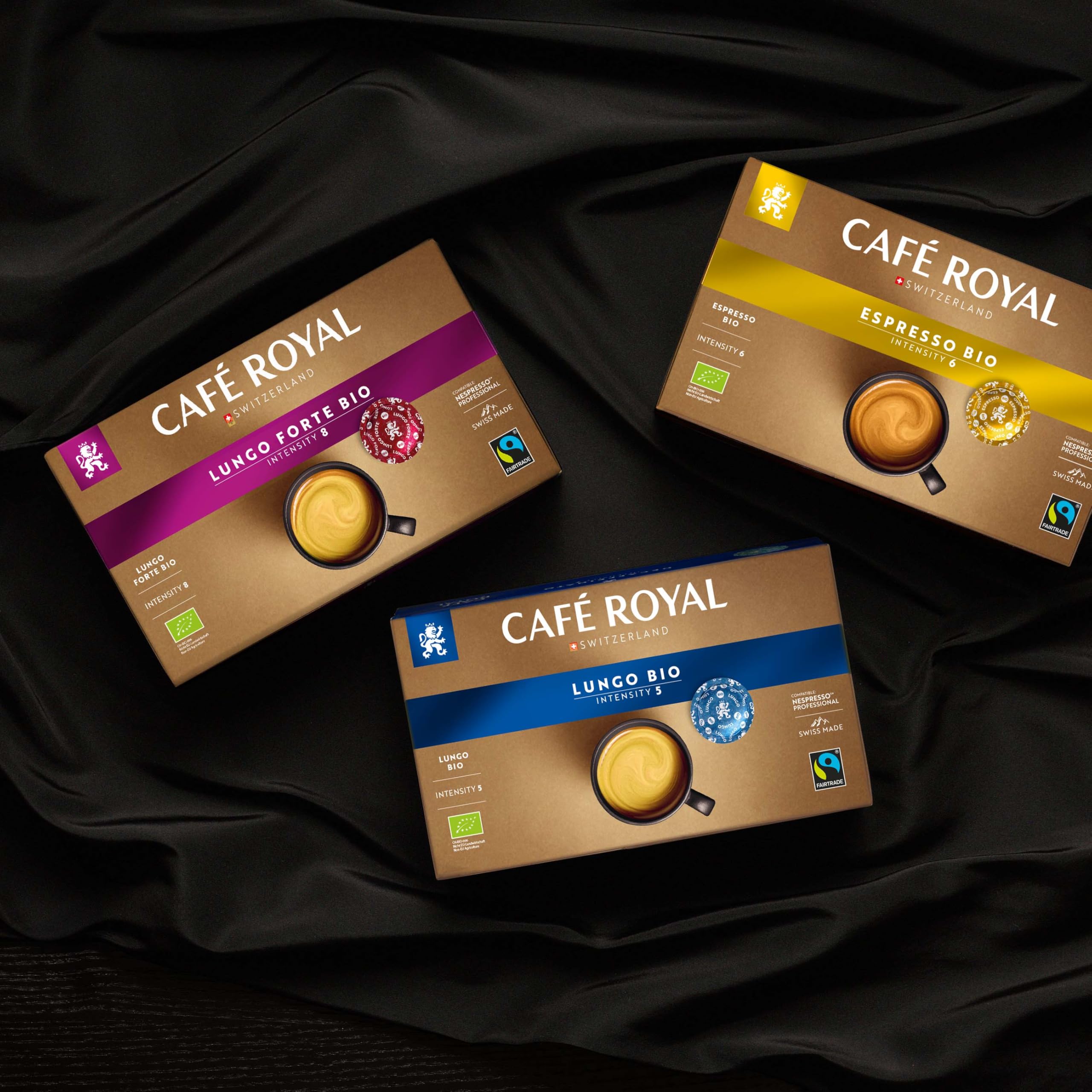 Café Royal Professional Pads - Organic Espresso Forte | 50 Count | Nespresso Professional Compatible 6