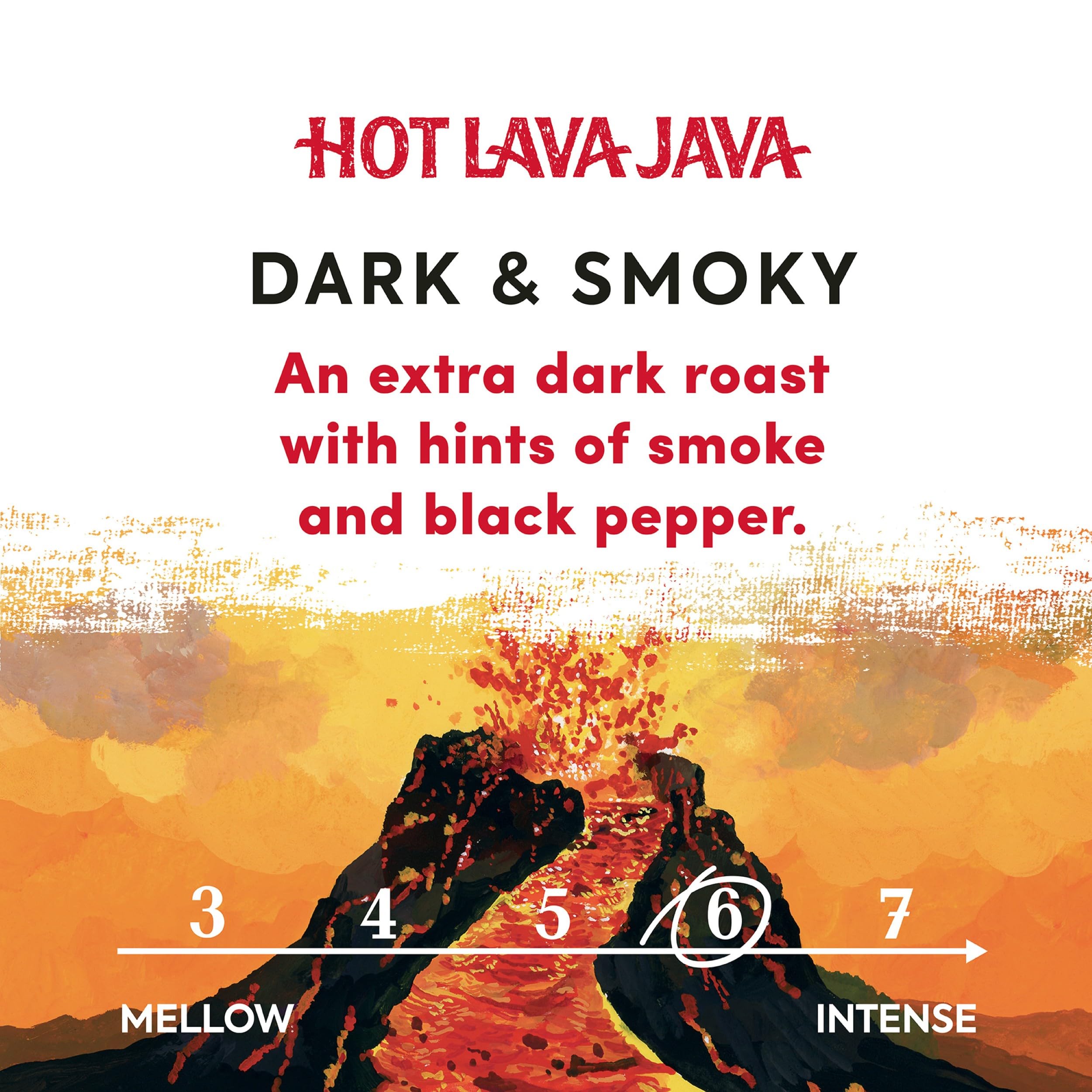 Taylors of Harrogate Hot Lava Java Ground Coffee - Extra Dark Roast, Smoky Notes | 200g Pack of 6