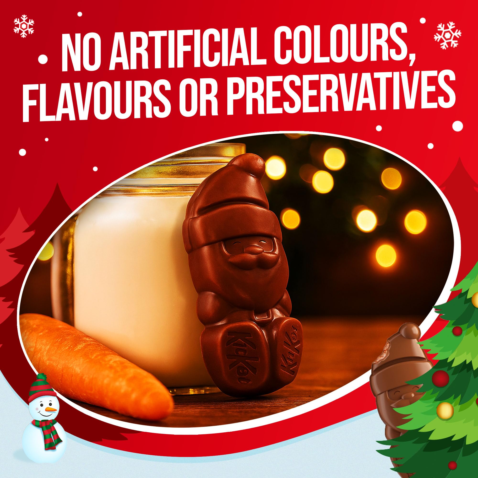 KitKat Pouch Santa 55g - Gluten Free Milk Chocolate Santas with Crispy Wafer 4
