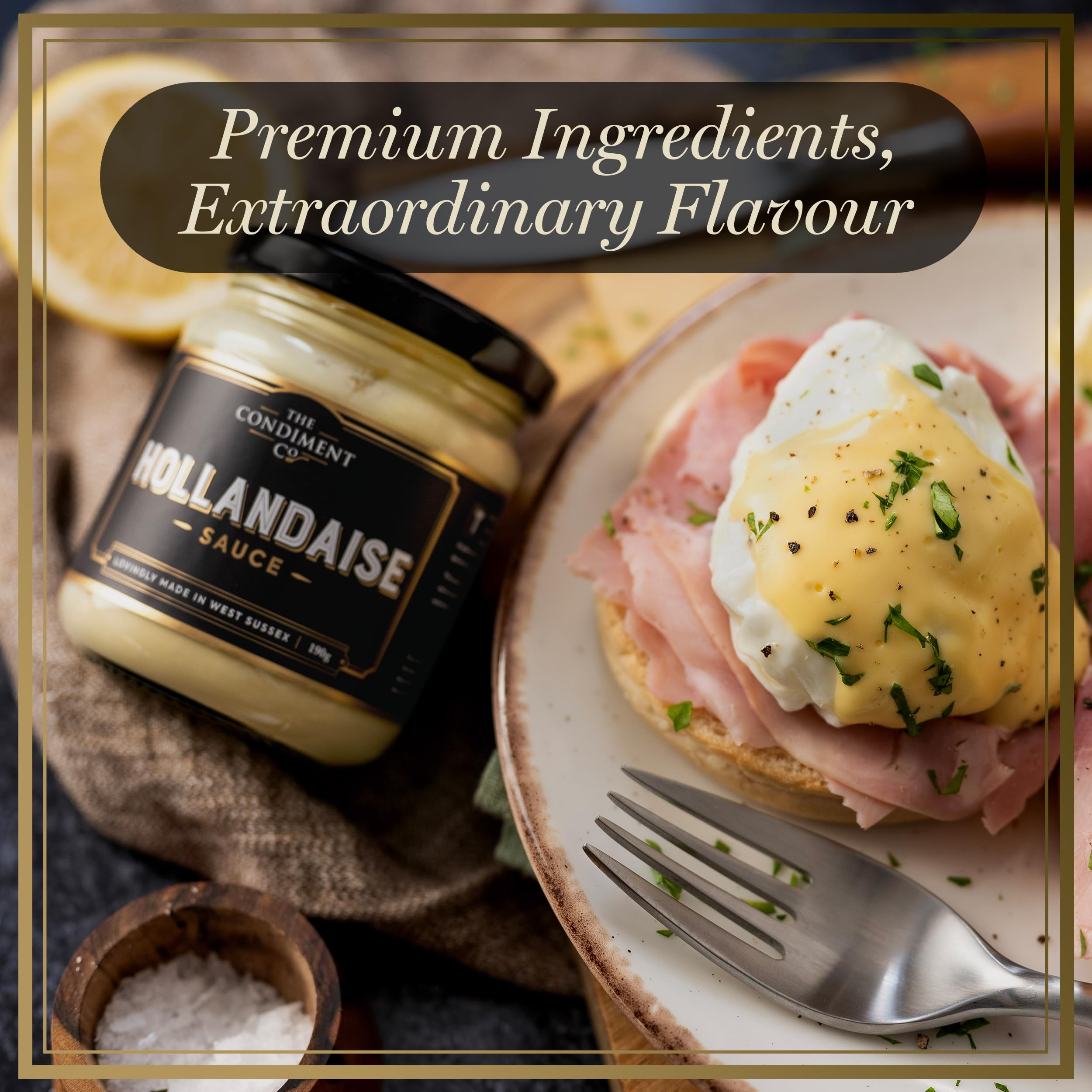 The Real Condiment Co - Hollandaise Sauce 190g, Ready to Eat Vegan & Gluten Free 3