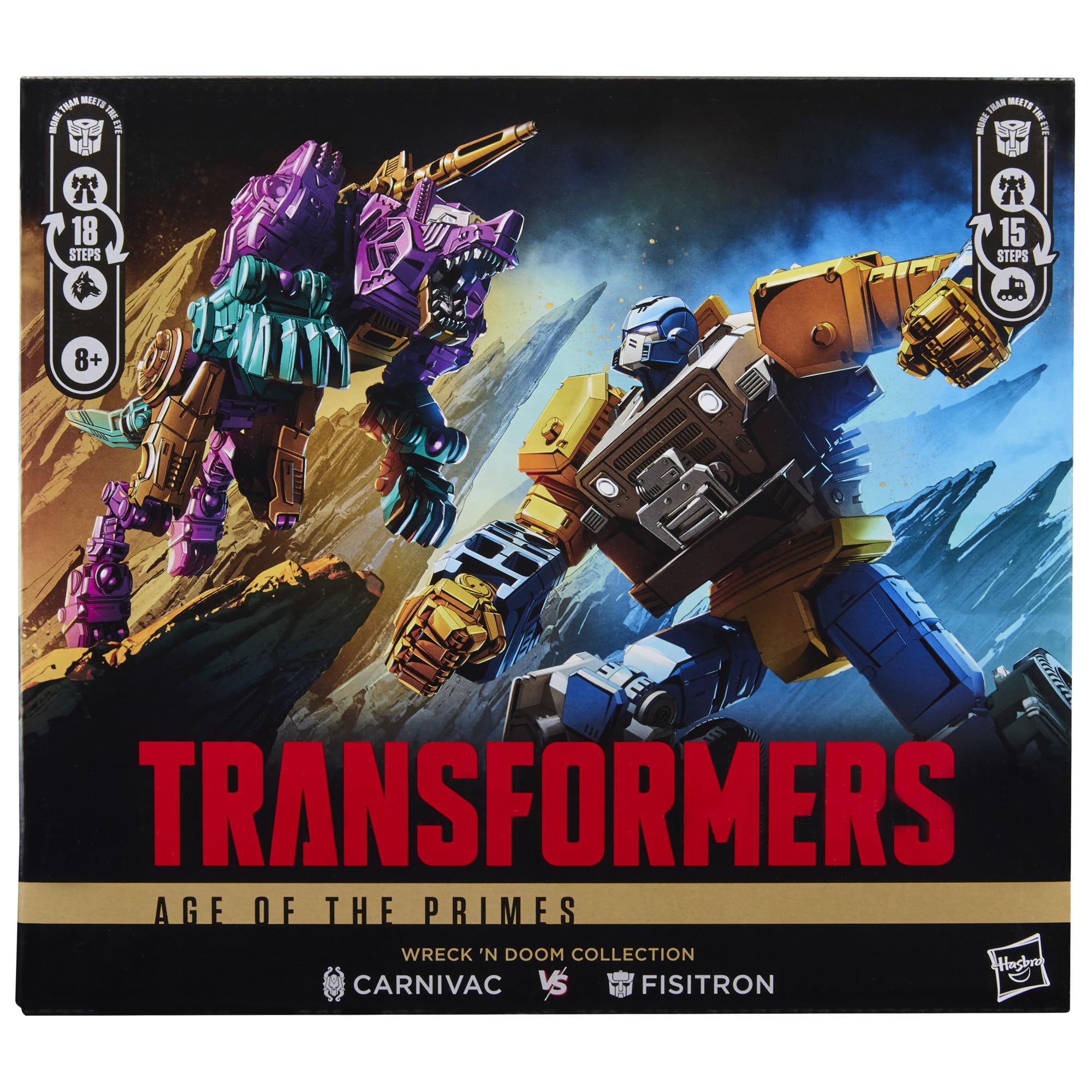 Transformers Age of the Primes Wreck ‘n Doom Collection Fisitron and Carnivac Action Figures 2