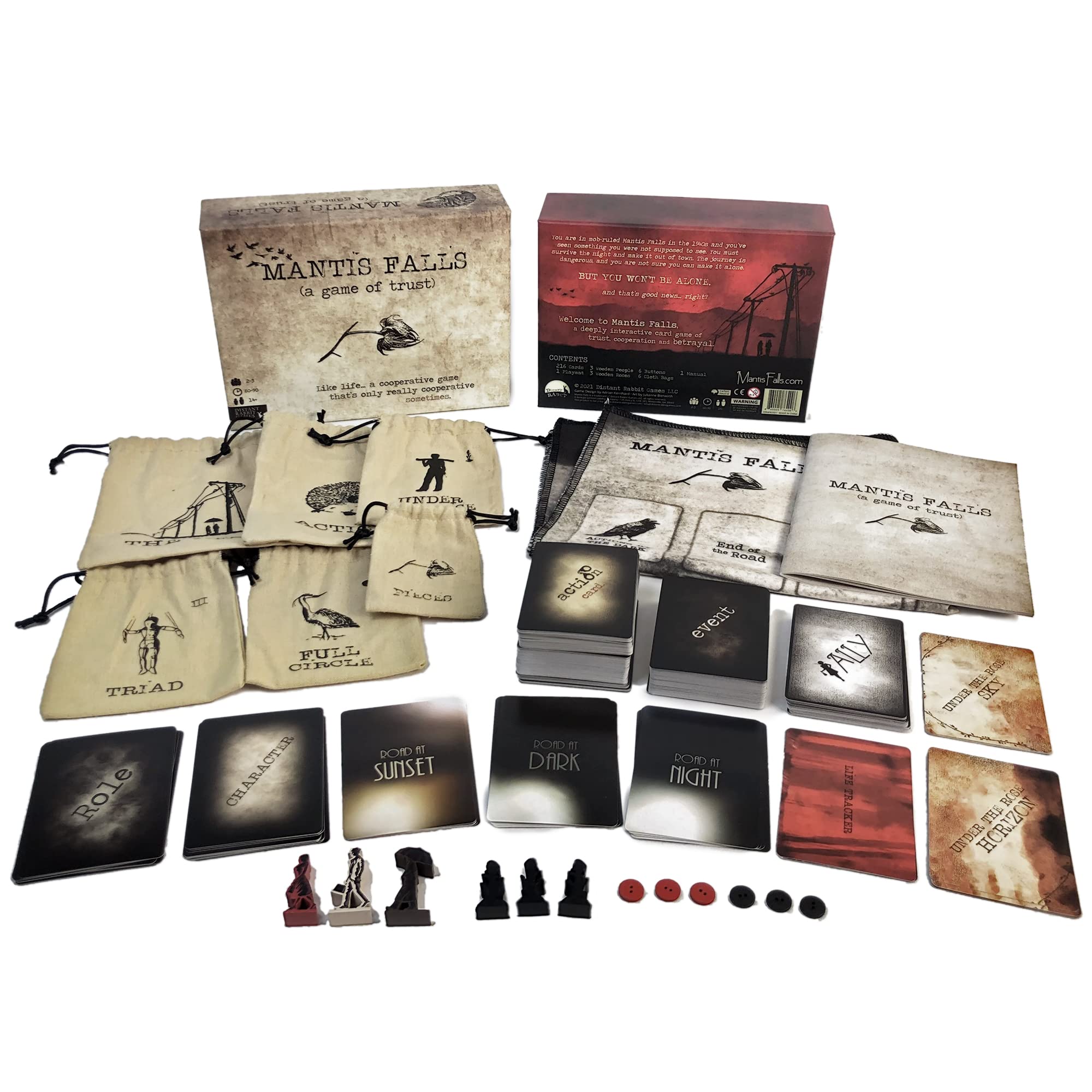 Distant Rabbit Games Mantis Falls Hidden Traitor Strategy Board Game for 2-3 Players 3