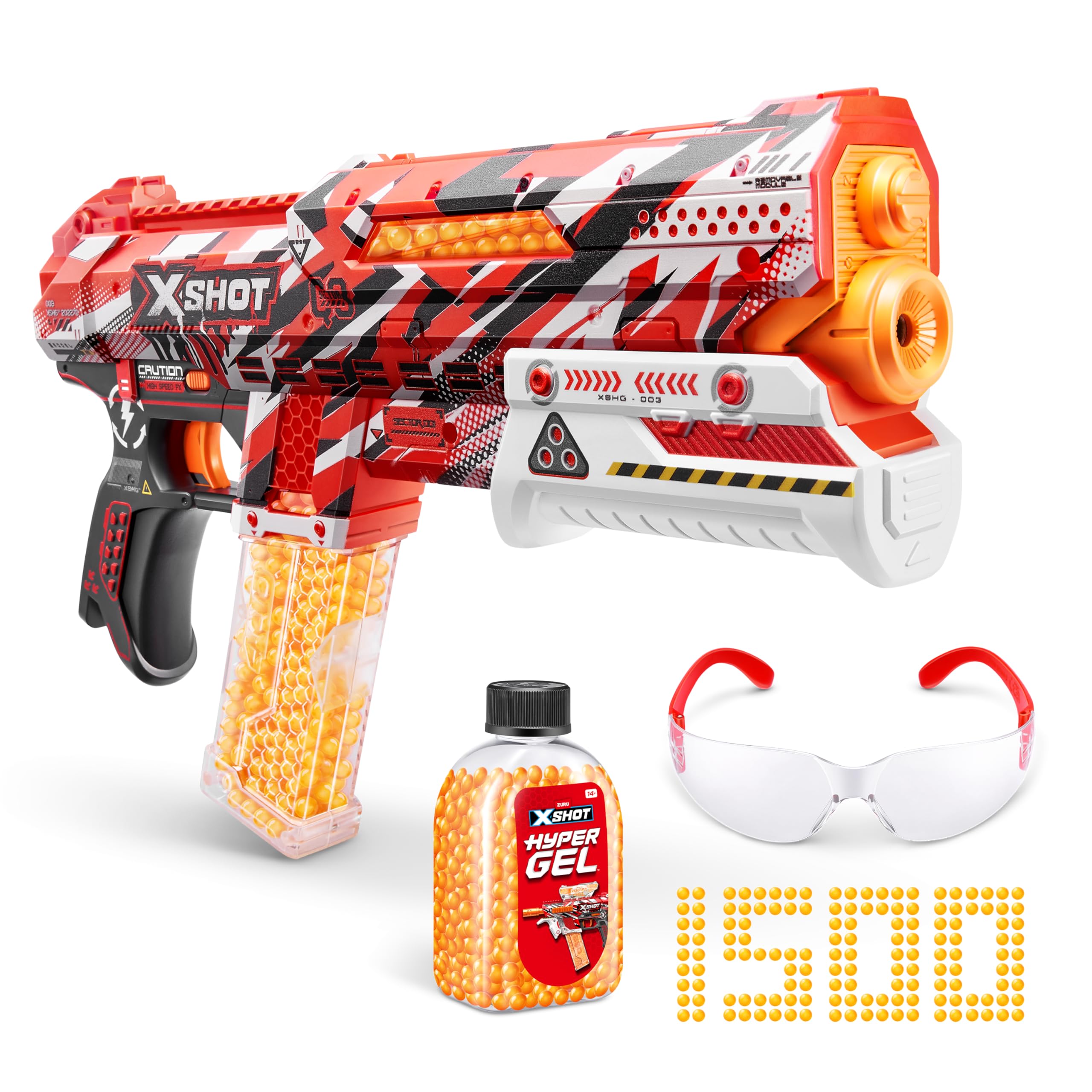 XSHOT Hyper Gel Clutch Manual Prime Blaster with 1,500 Hyper Pellets 1