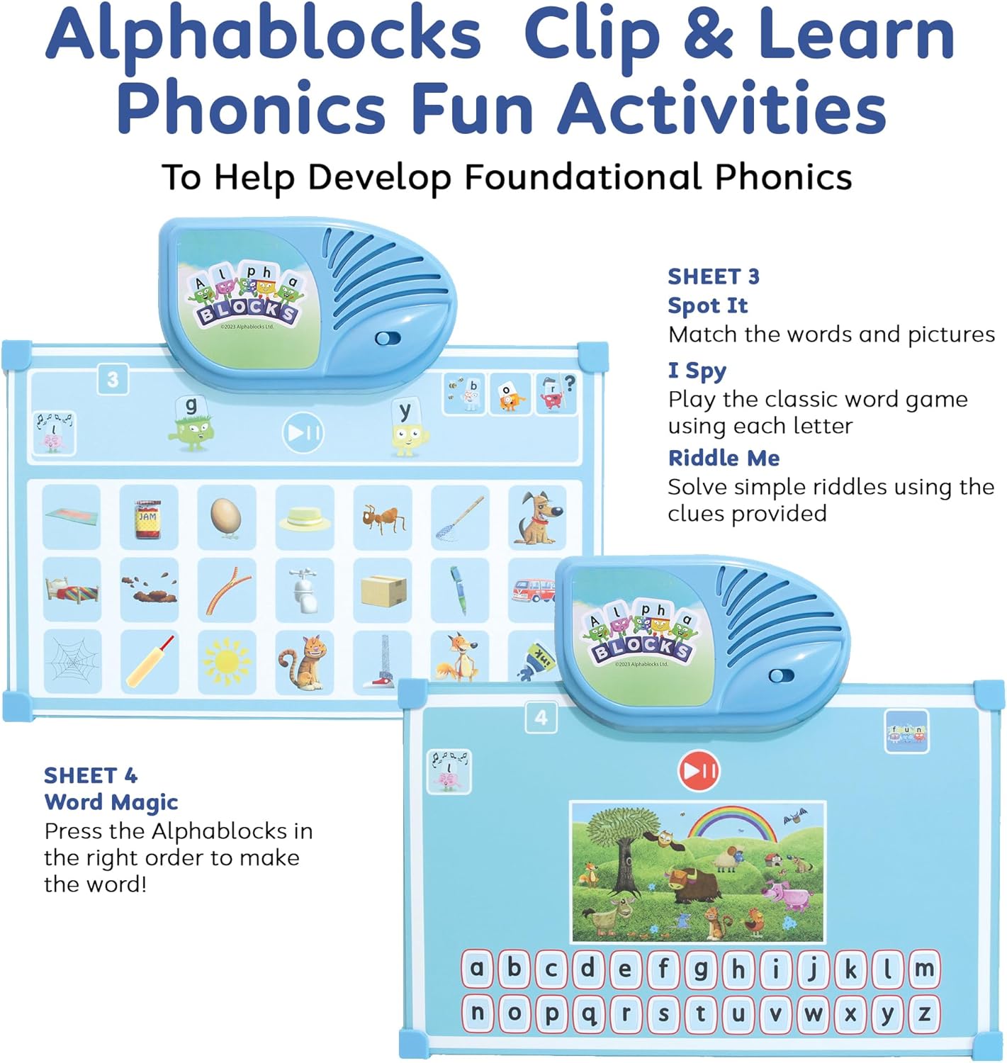 Alphablocks AN25 Clip & Learn Phonics Toy - Interactive Alphabet Learning for Toddlers 18M+ 10