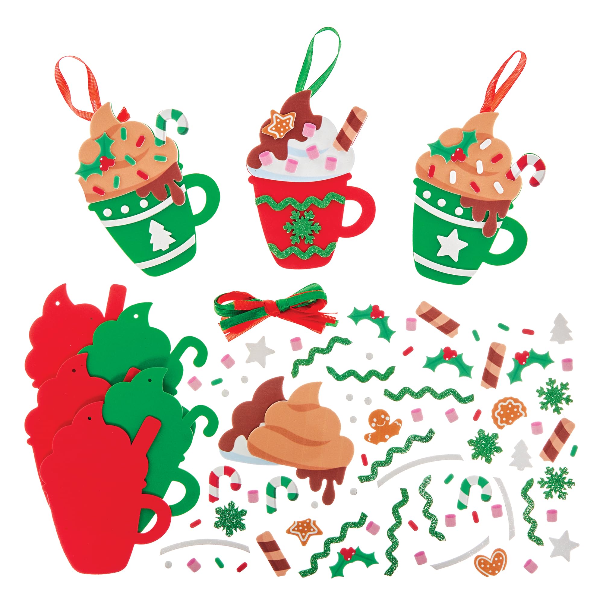 Baker Ross FN337 Hot Chocolate Christmas Mugs Decoration Kits - Pack of 8 7