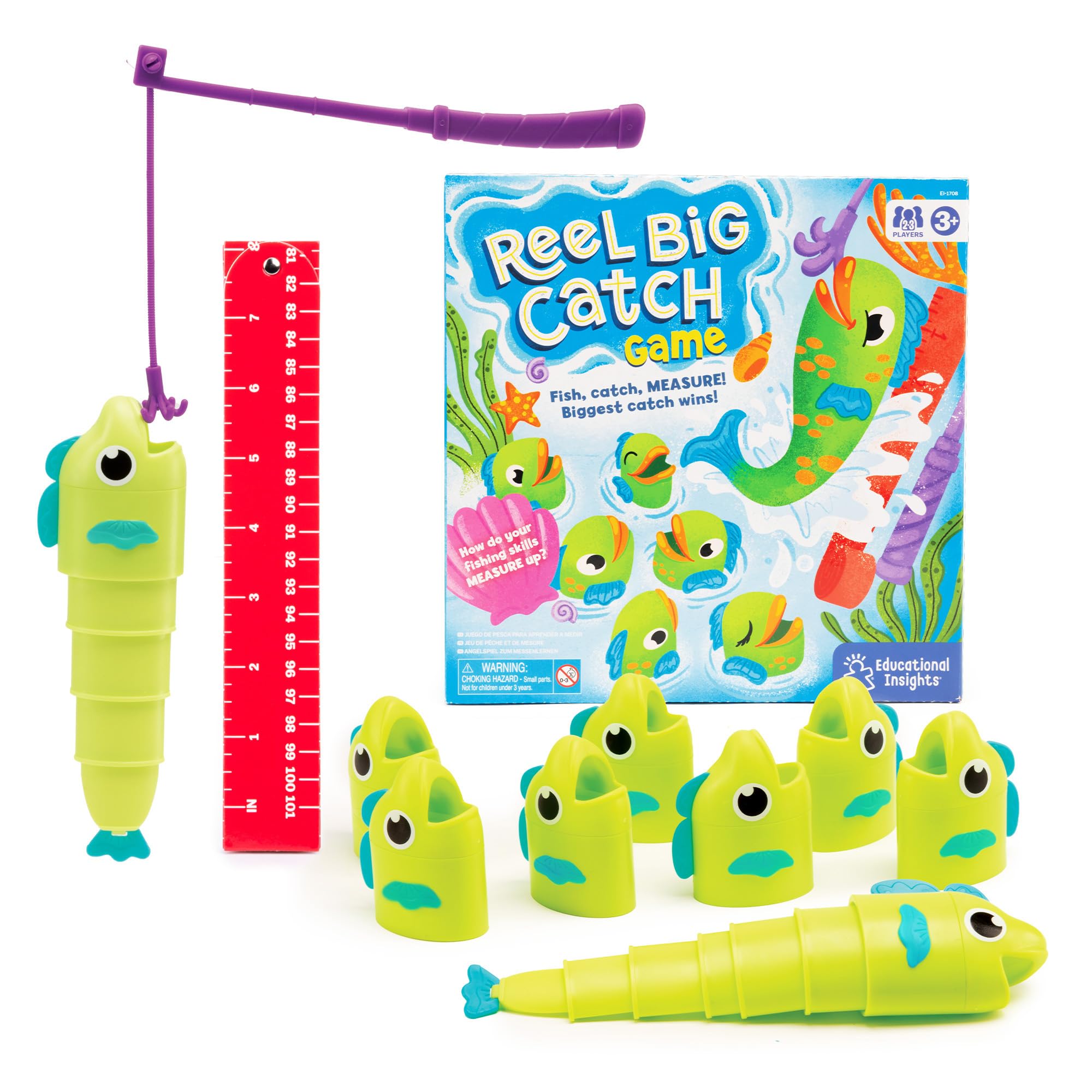 Educational Insights Reel Big Catch Game - Learn Measurement | Ages 3+ | 2-3 Players