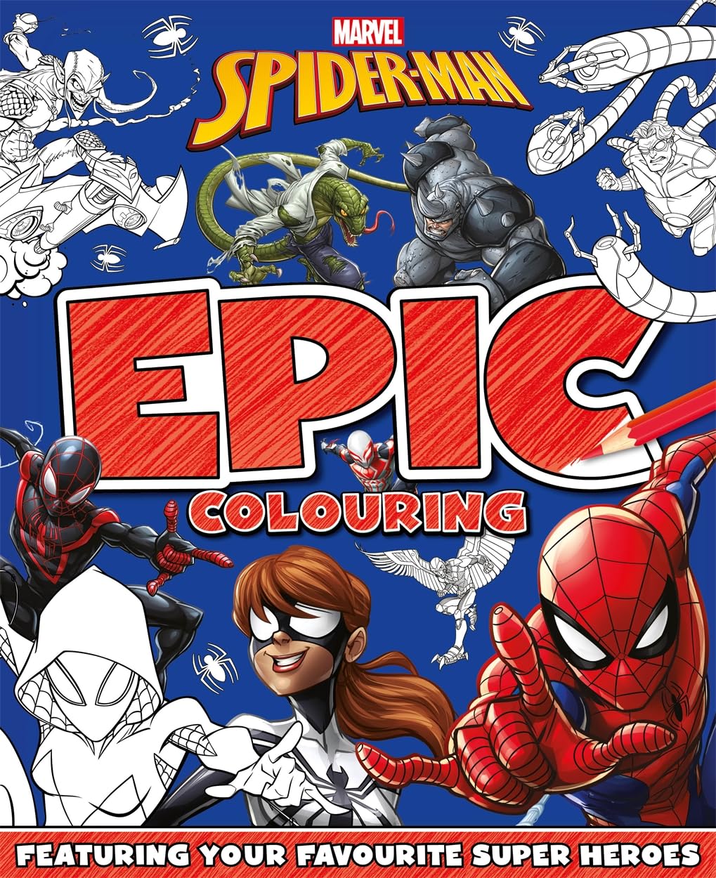 Autumn Marvel Spider-Man: Epic Colouring Book | Paperback | 64 Pages | Ages 4-6