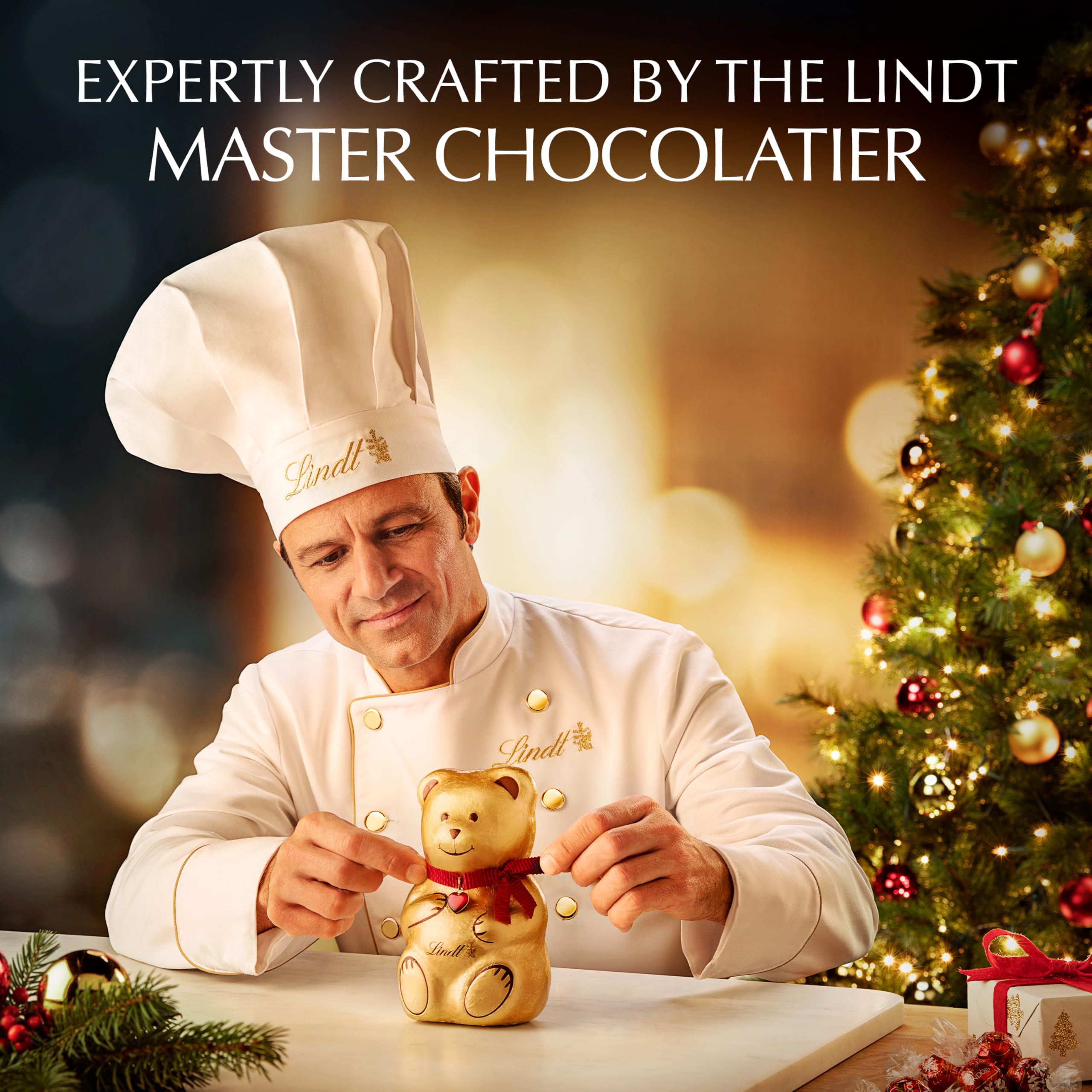 Lindt Teddy Milk Chocolate with Red Gift Tag – 100g – Christmas Gift Bundle of 3 4