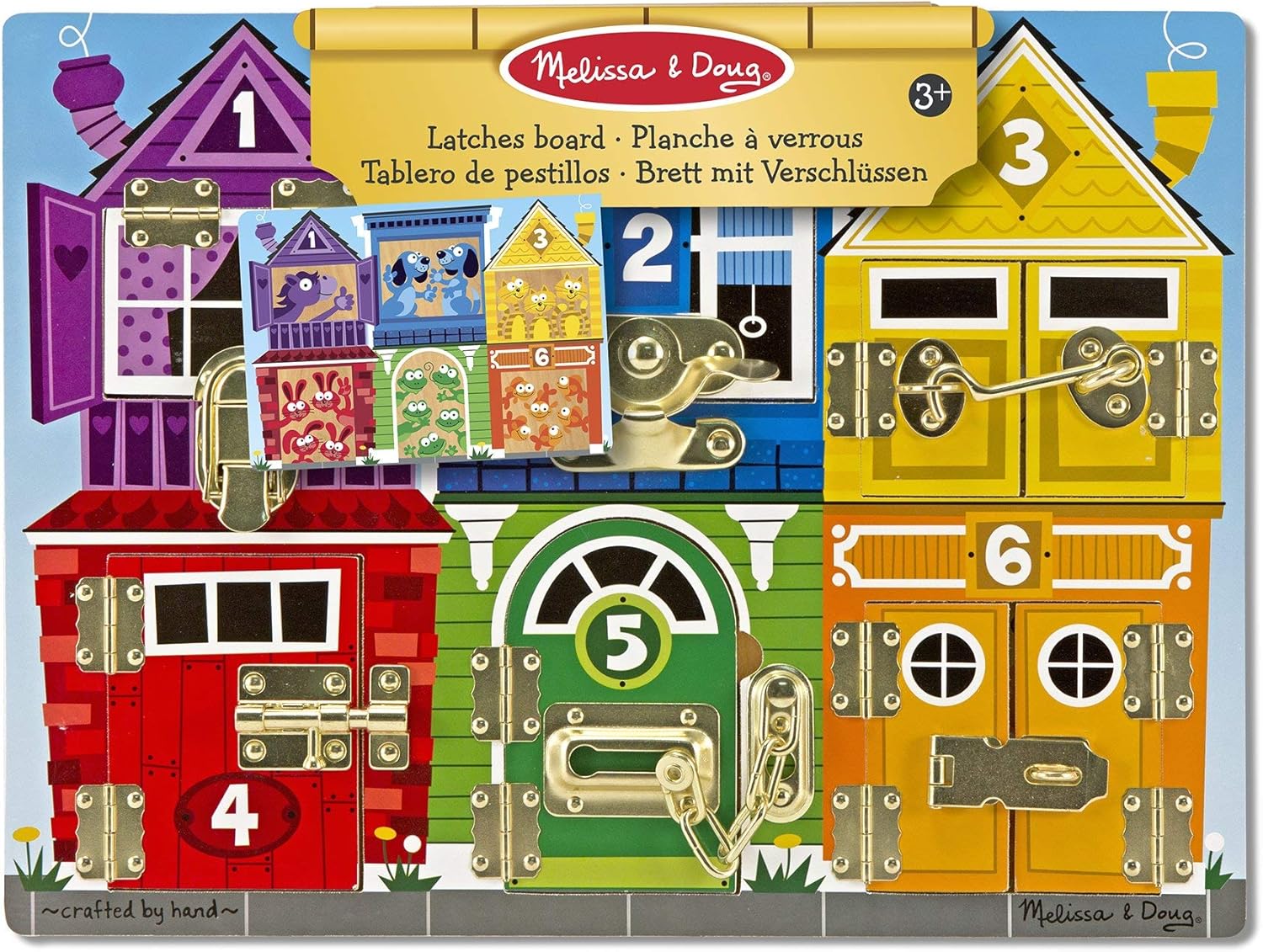 Melissa & Doug Latches Board - Wooden Educational Toy for Ages 3+ 1