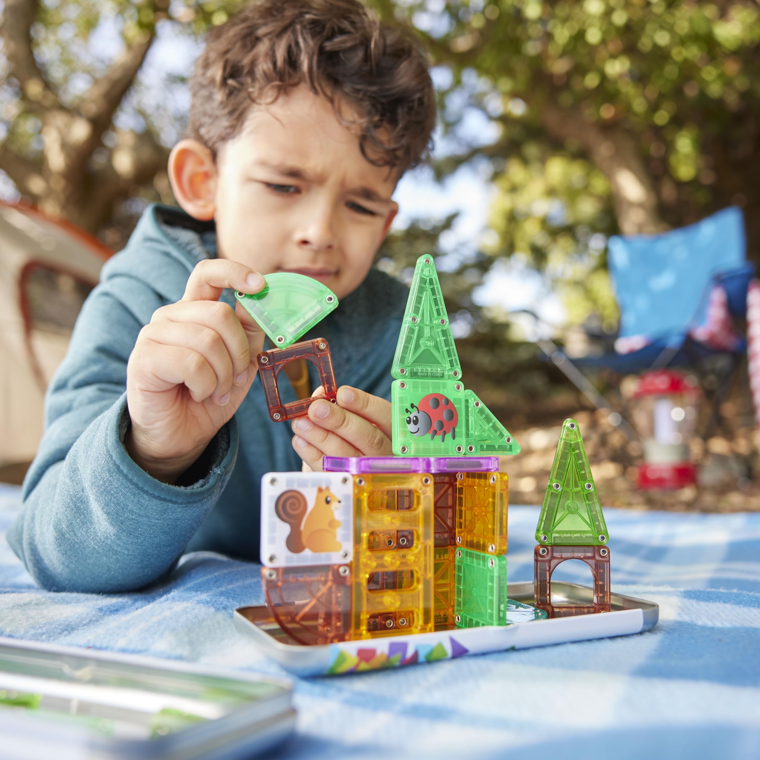 Magna-Tiles microMAGS Treehouse Travel Set - 24 Pieces | Ages 3+ | Magnetic Building 5