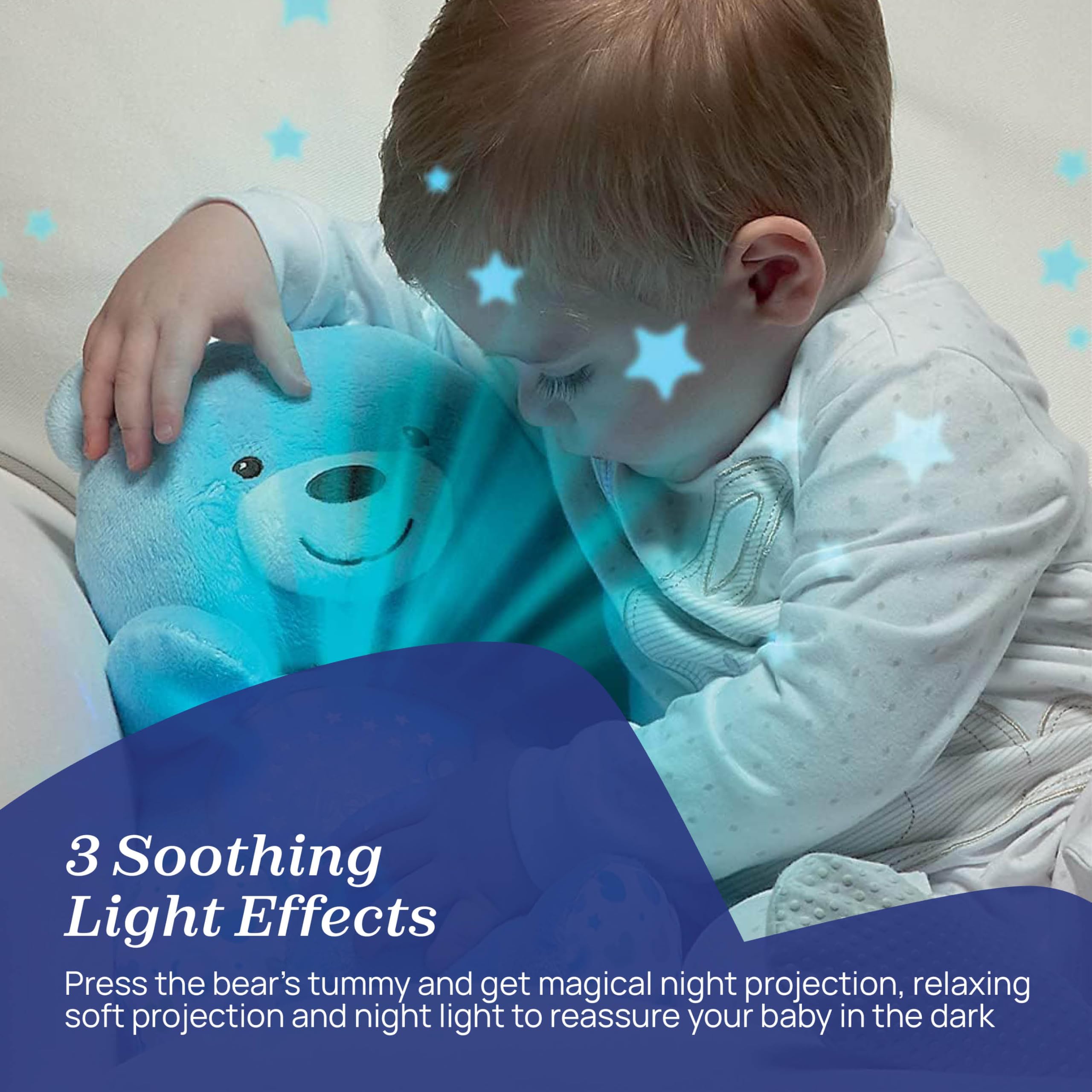 Chicco First Dreams Teddy Bear with Night Light - Musical Plush with Color-Changing Projection 13