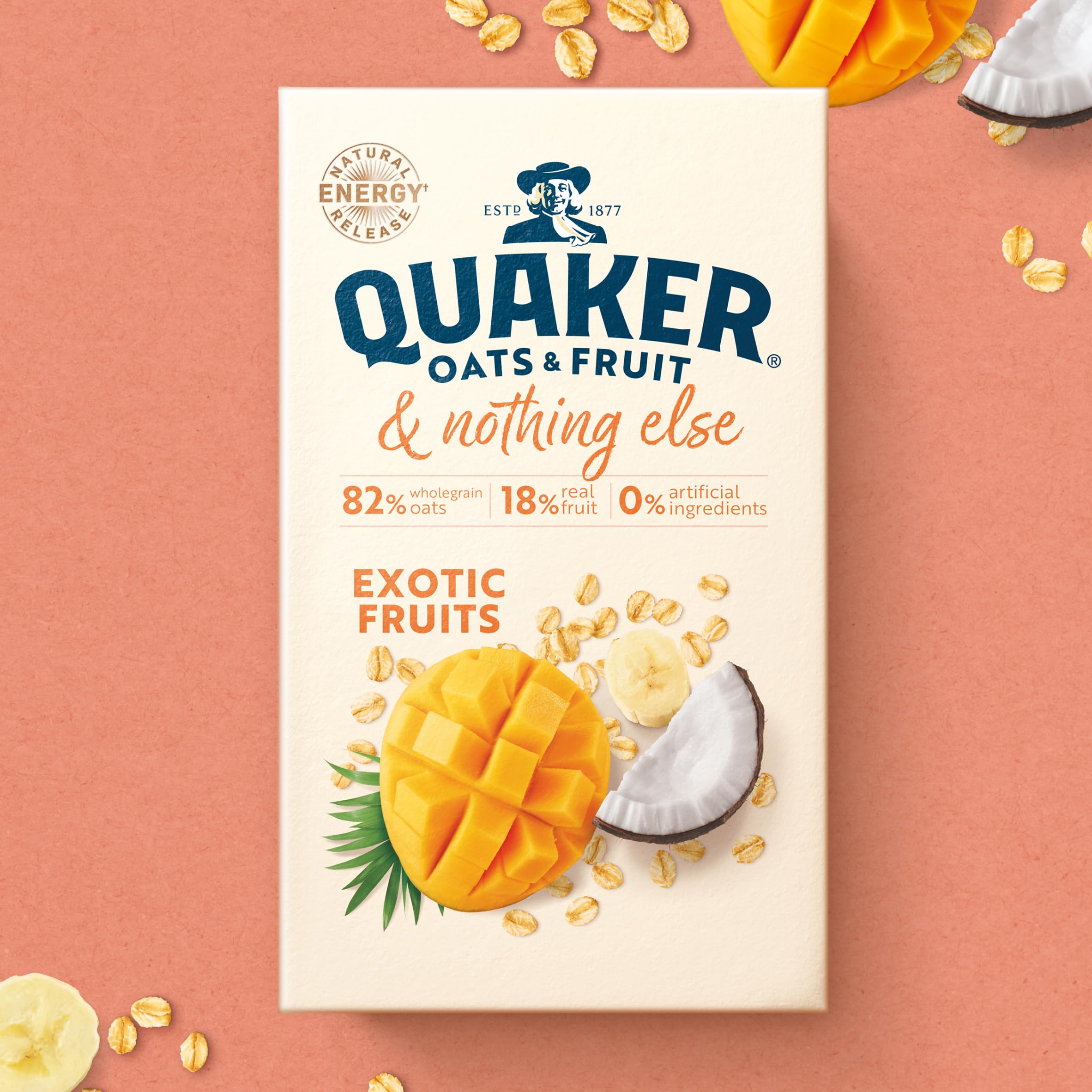Quaker Oats & Fruit with Exotic Fruits Porridge Sachets - 8 Porridge Sachets (264g) 2
