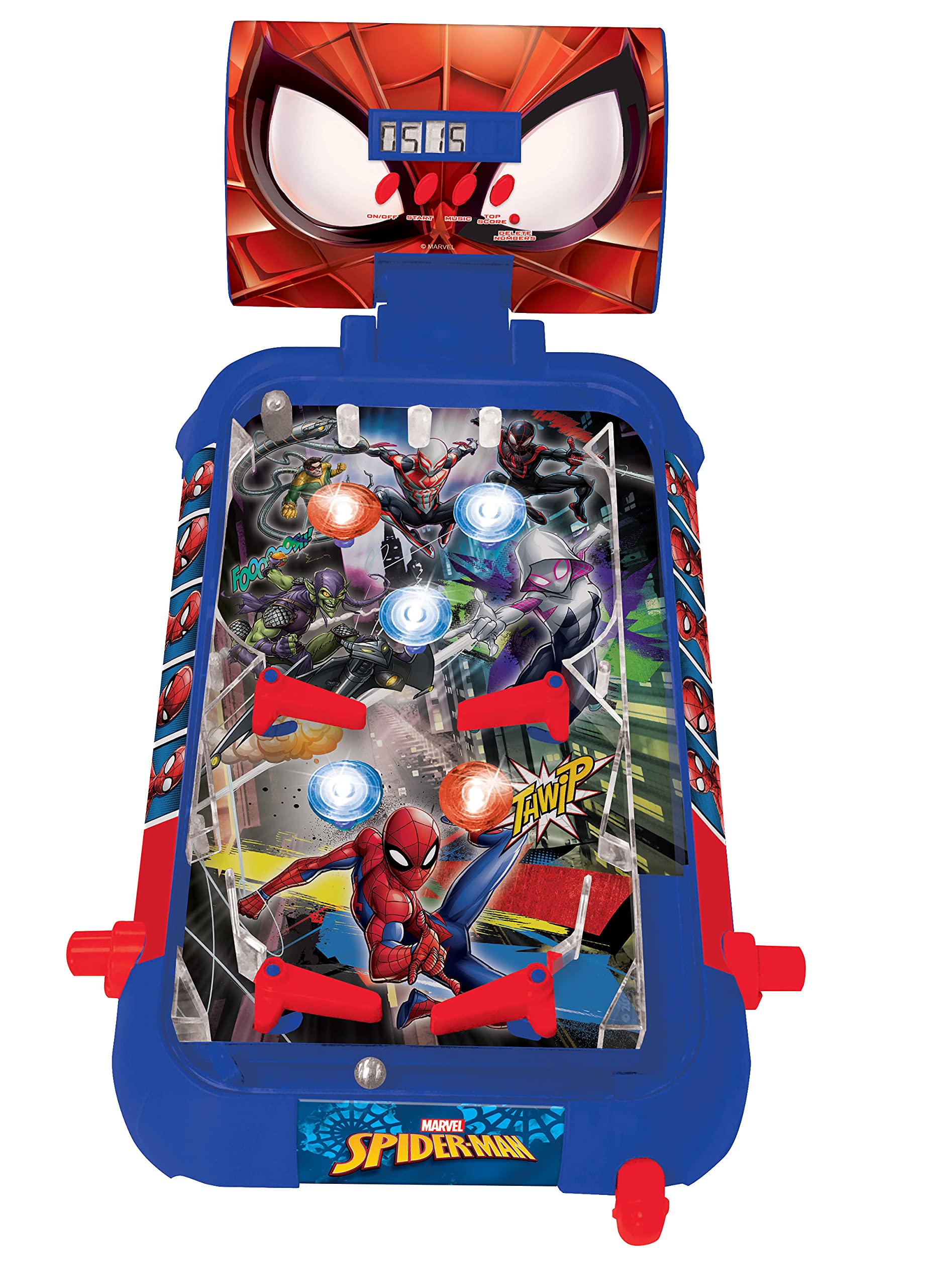 Lexibook Spider-Man Electronic Table Pinball Machine - Action Game with LCD Display, Lights & Sound - Ages 5+ 7