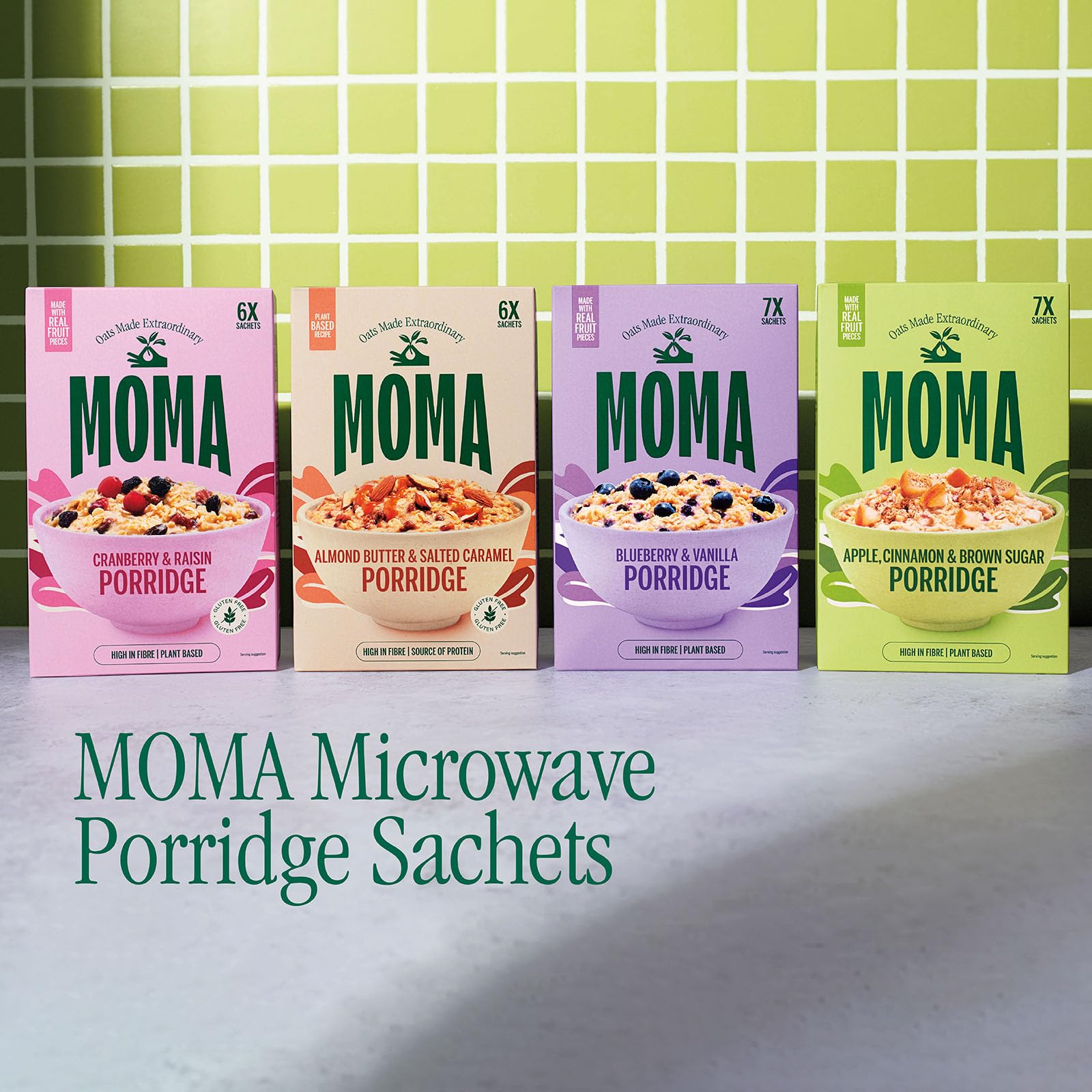 MOMA Almond Butter & Salted Caramel Porridge Sachets - 30 x 40g - Made with British Oats 8