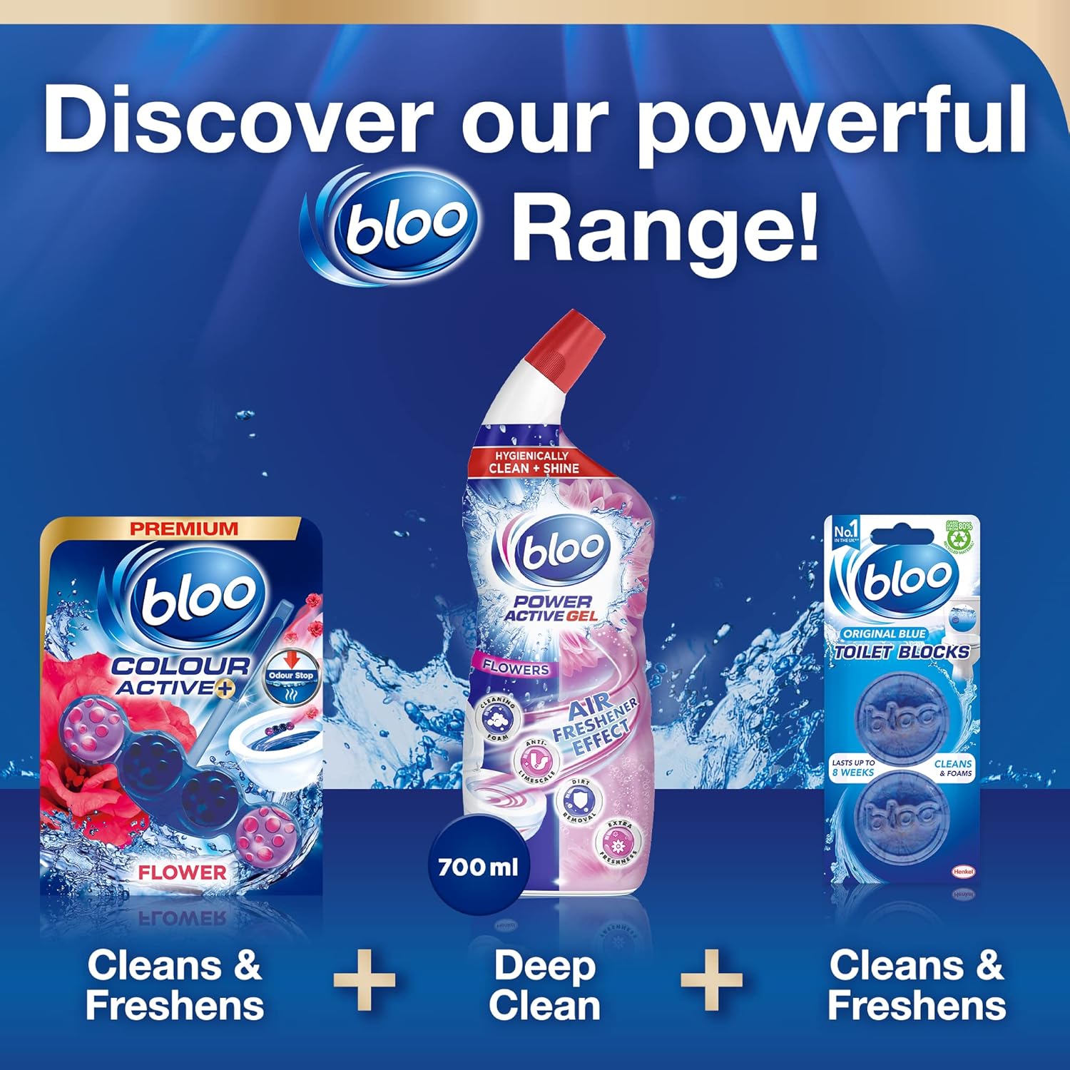 Bloo - Colour Active Toilet Rim Block Fresh Flowers with Anti-Limescale & Cleaning Foam 7