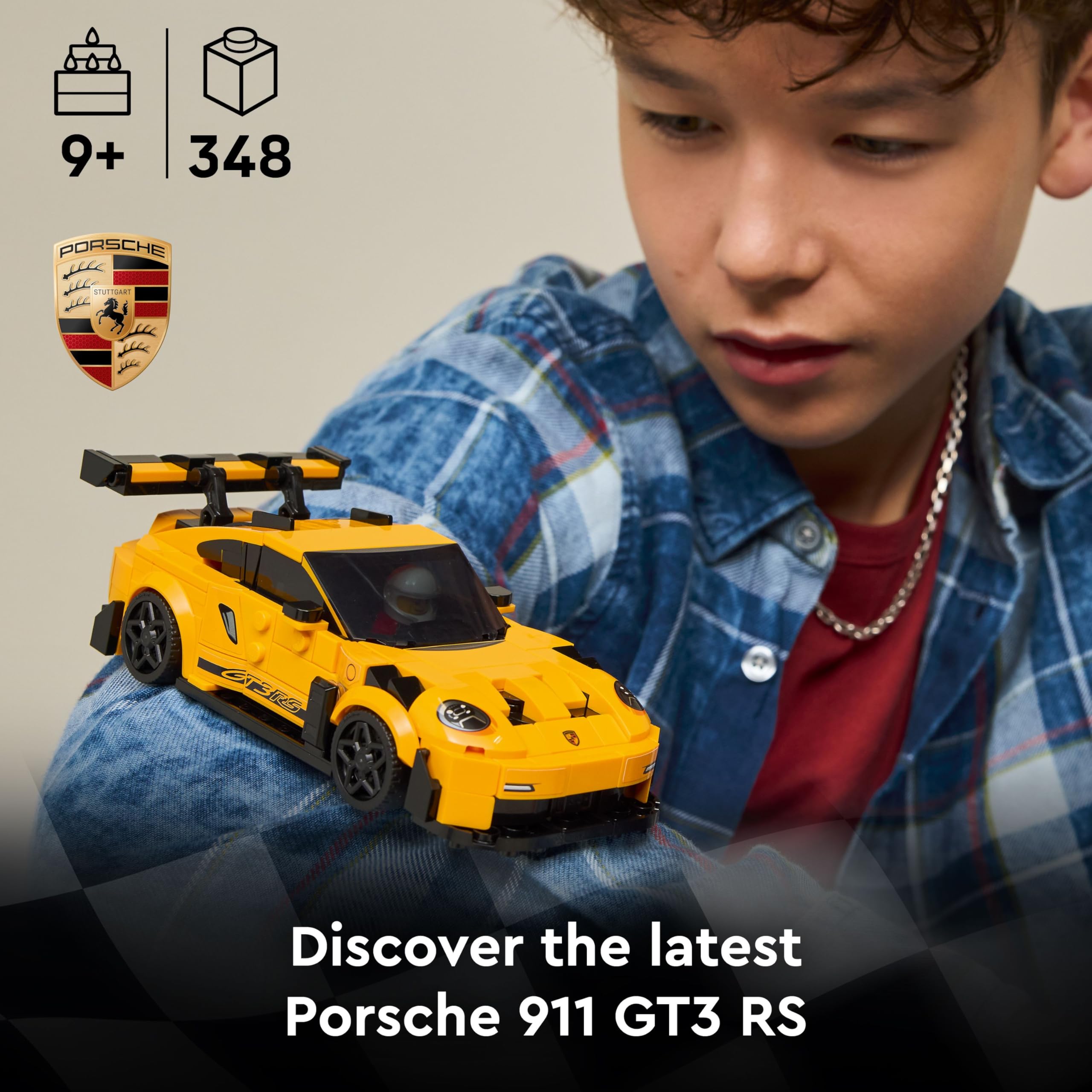 LEGO Speed Champions Porsche 911 GT3 RS Super Car Toy - Building Set for Kids 9+ 2