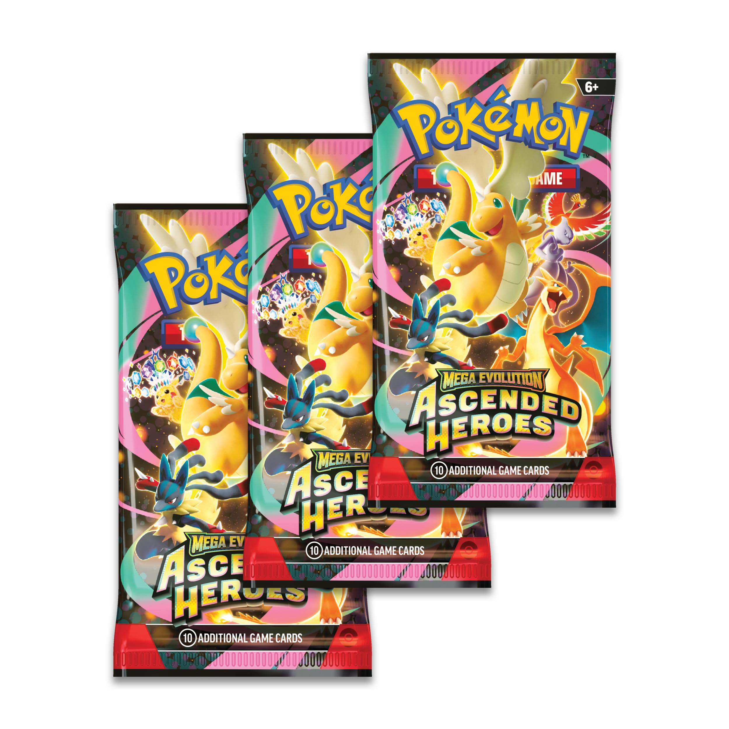 Pokémon TCG: Mega Evolution—Ascended Heroes Tech Sticker Collection - Gastly | 3 Booster Packs | Ages 6+ 3