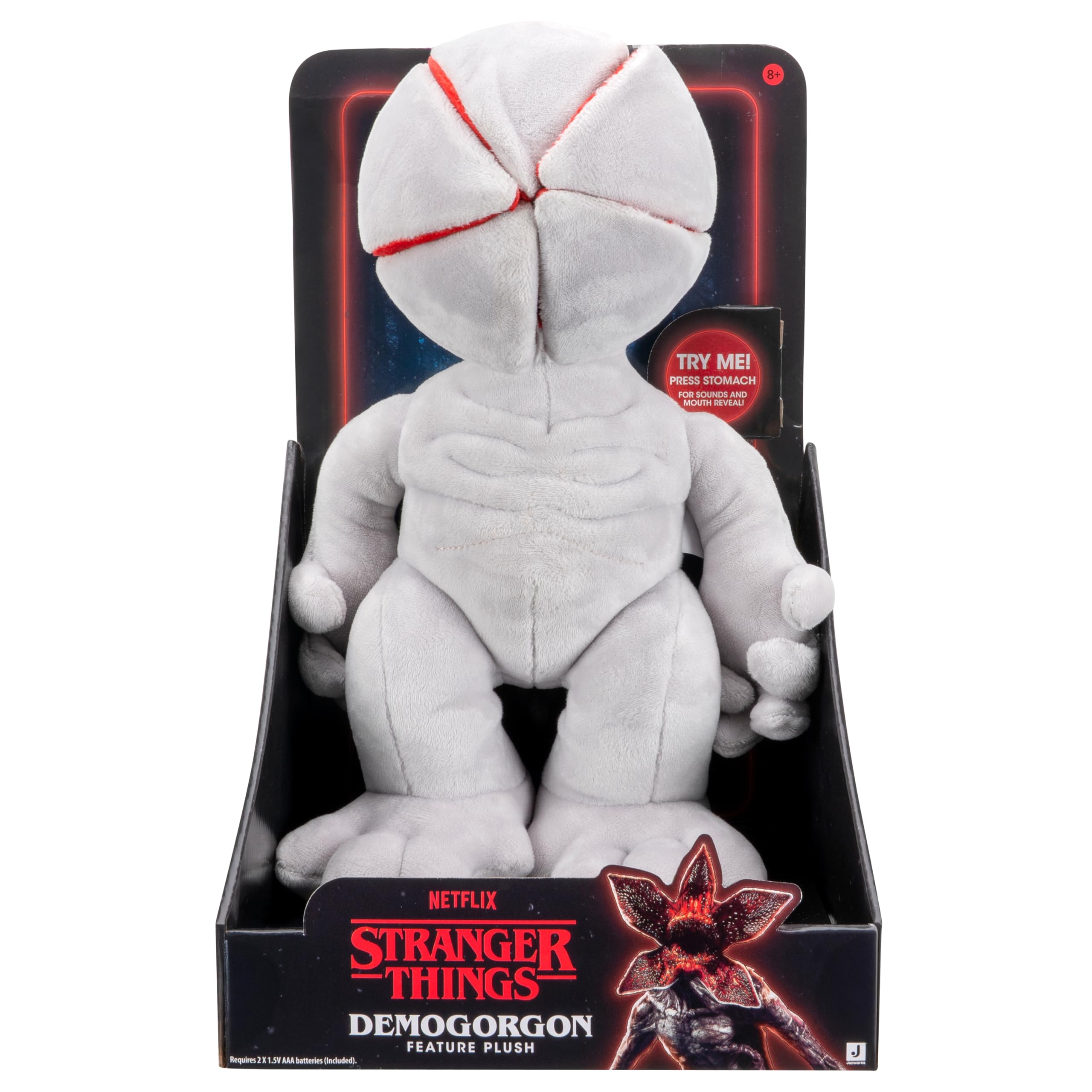 Jazwares Stranger Things Demogorgon Feature Plush - 12-Inch Soft Doll | Classic Edition | Ages 3+ 5