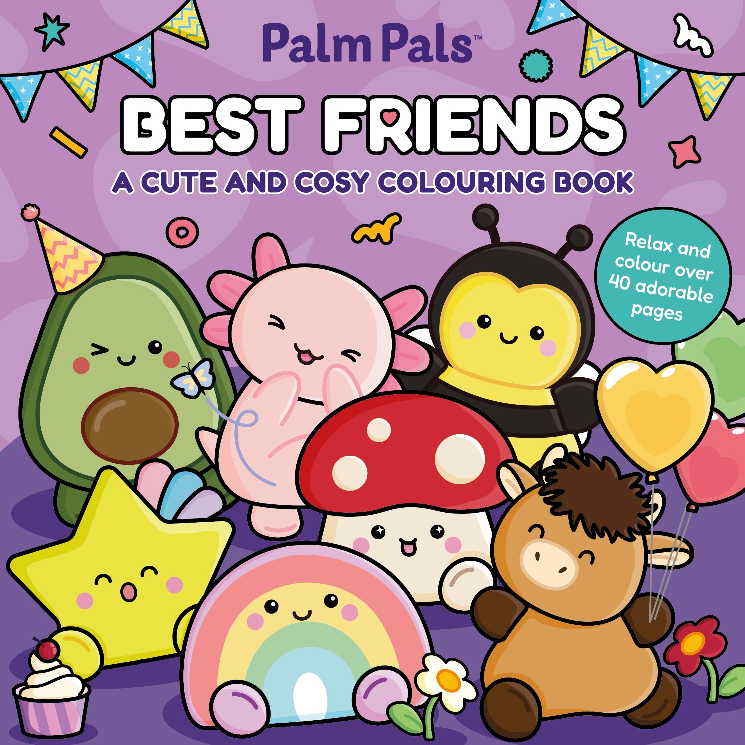Palm Pals Best Friends: A Cute and Cosy Colouring Book - 96 Pages | English Language | Ages 12+ 1
