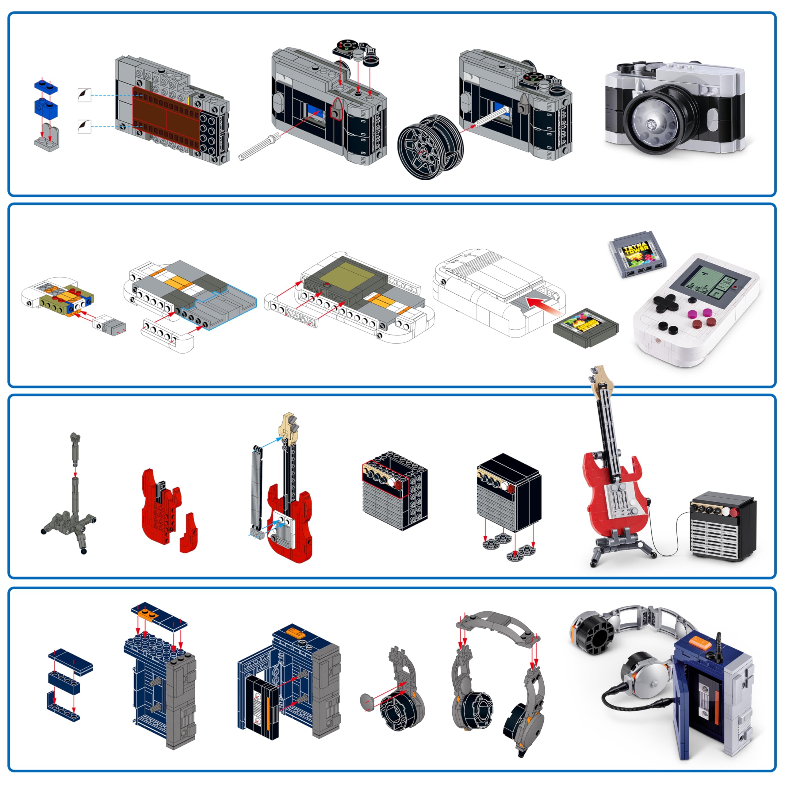 Max Build More Premium Retro Series 2 Building Set - 4 Iconic Builds | Compatible Bricks