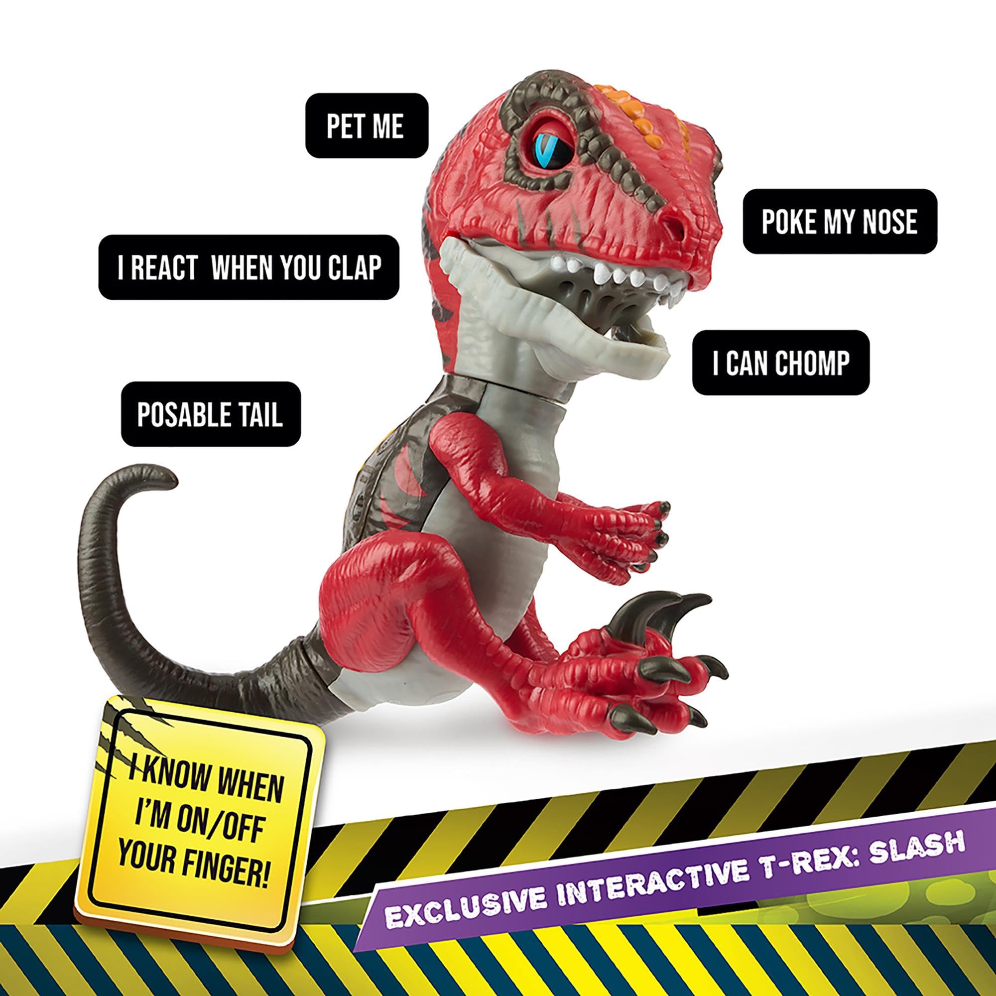 Untamed Roaring Dinos Interactive Raptor - Slash (Red), 40+ Sounds & Reactions, Ages 5+ 4