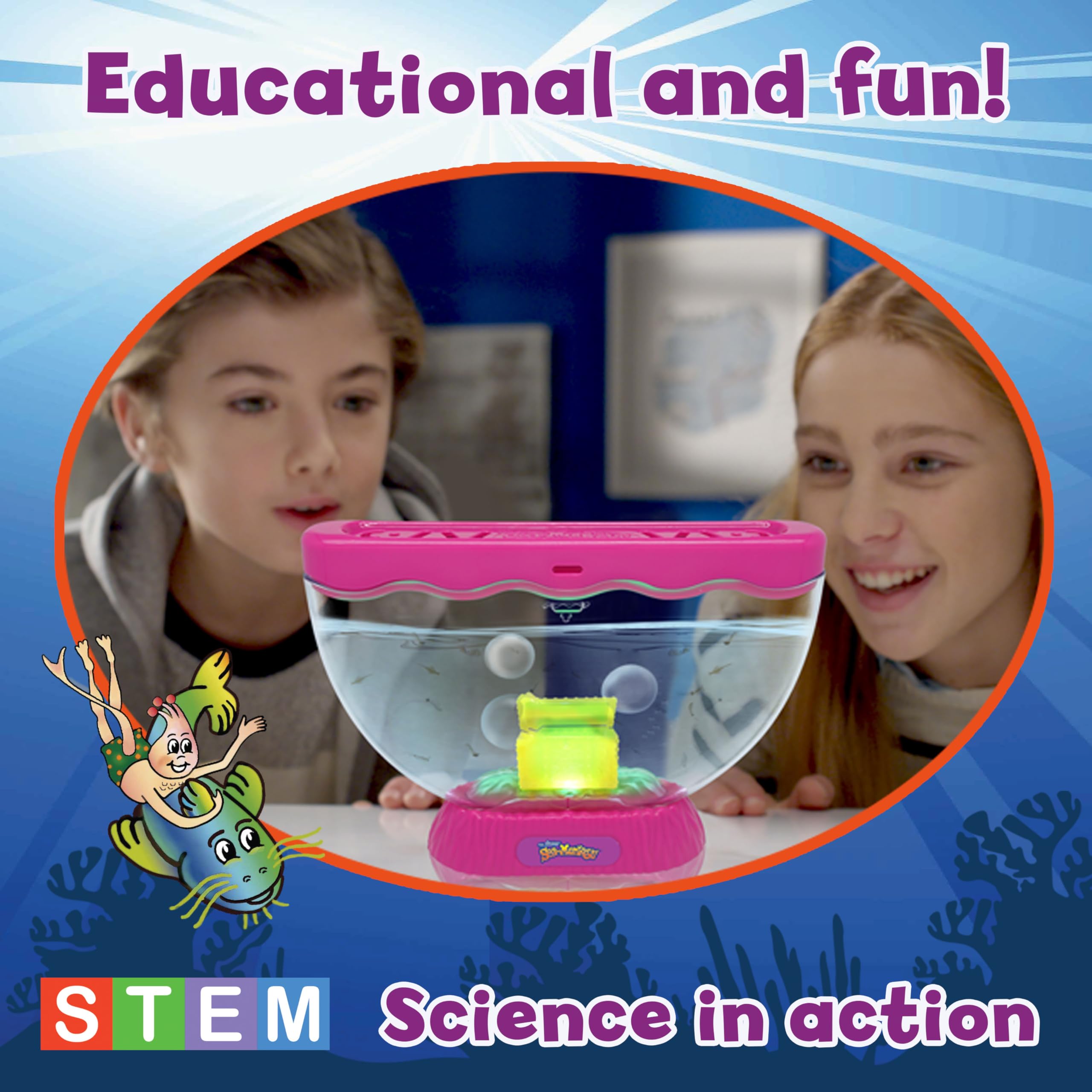 Sea Monkeys Glow in the Dark Magiquarium - Educational Science Kit for Kids 6+ 12