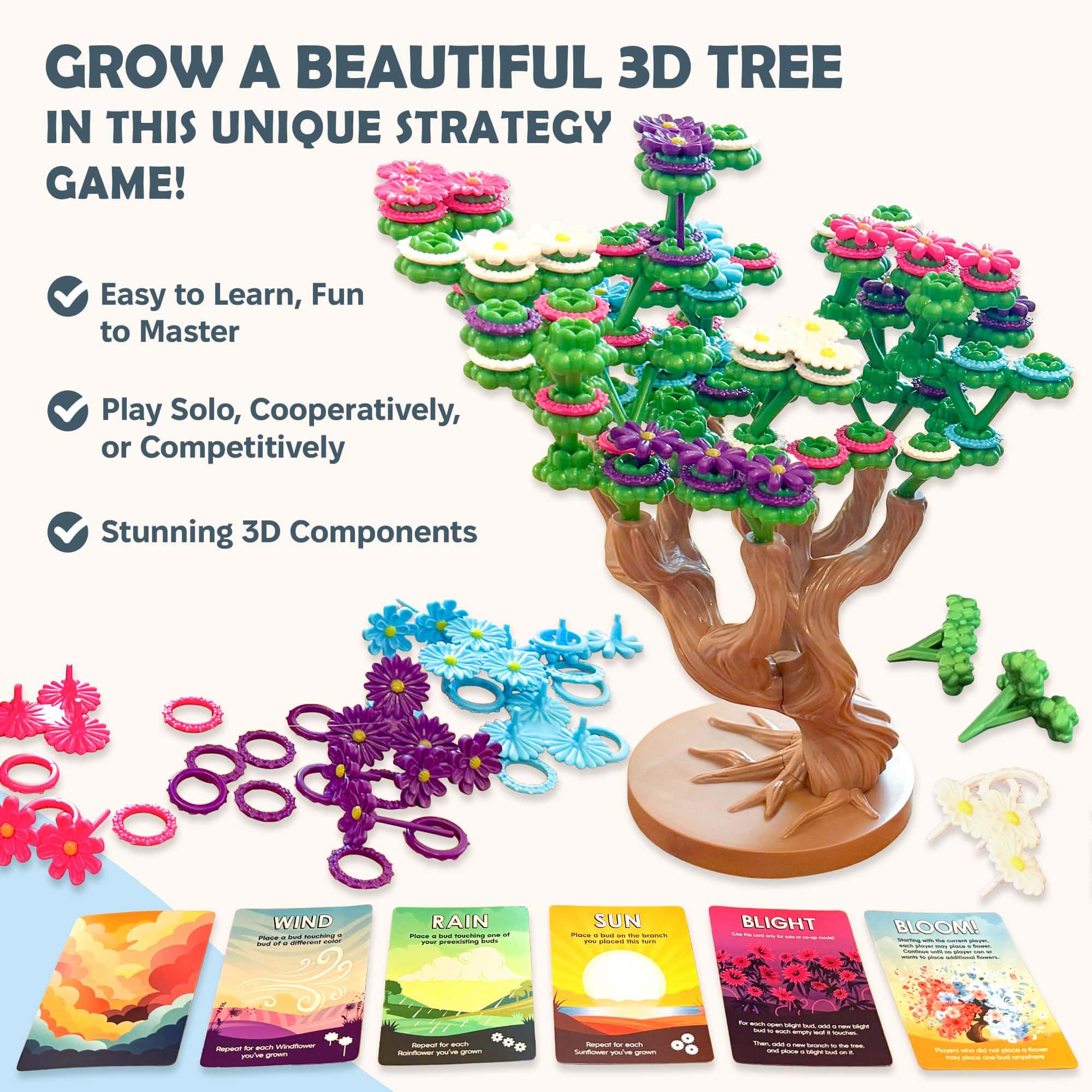 Bloomchasers - 3D Tree Strategy Board Game | 1-4 Players | Ages 12+ 2
