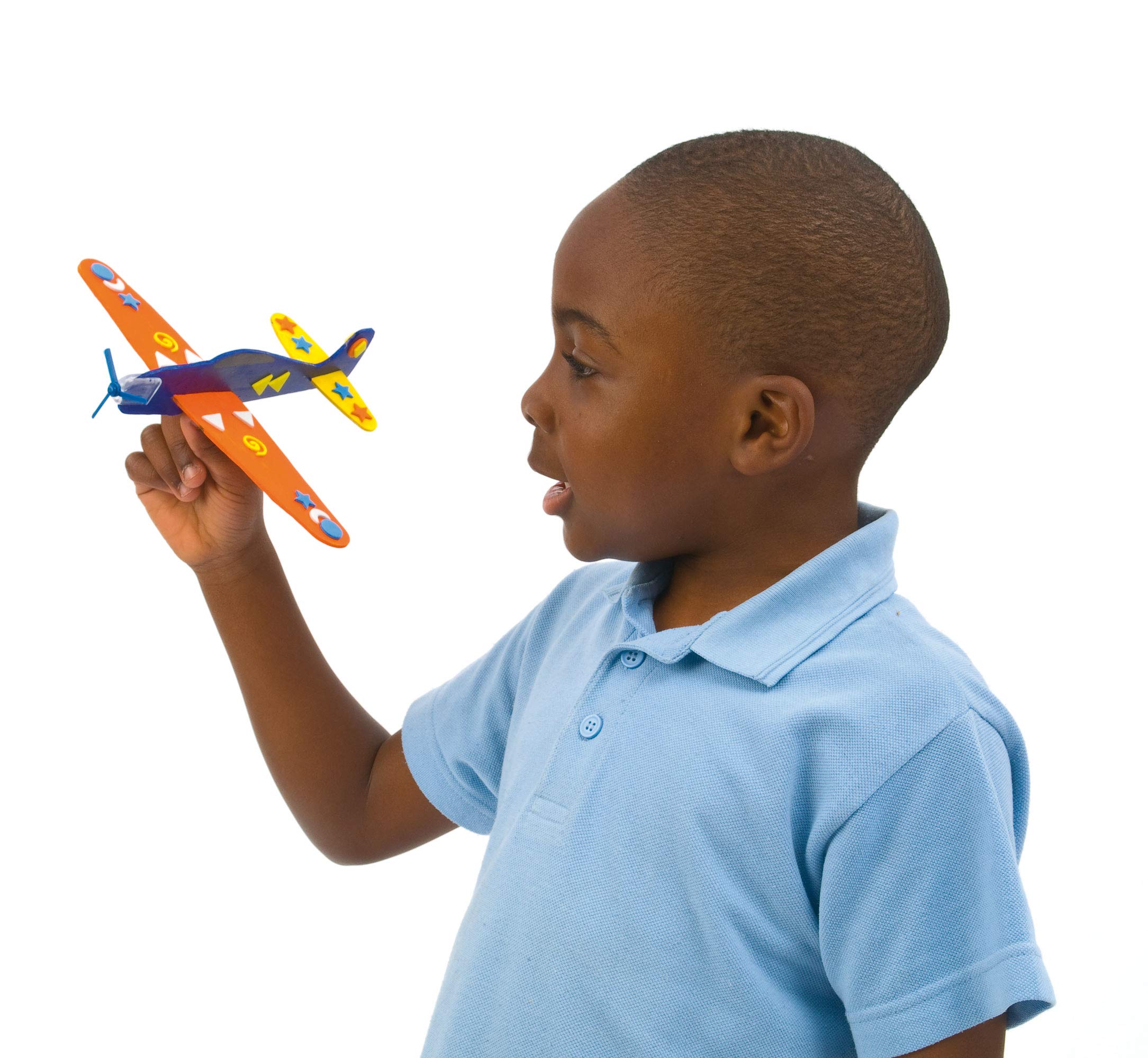 Baker Ross Make Your Own Flying Gliders - Pack of 8, 7 Inch Gliders, Assorted Colors 2