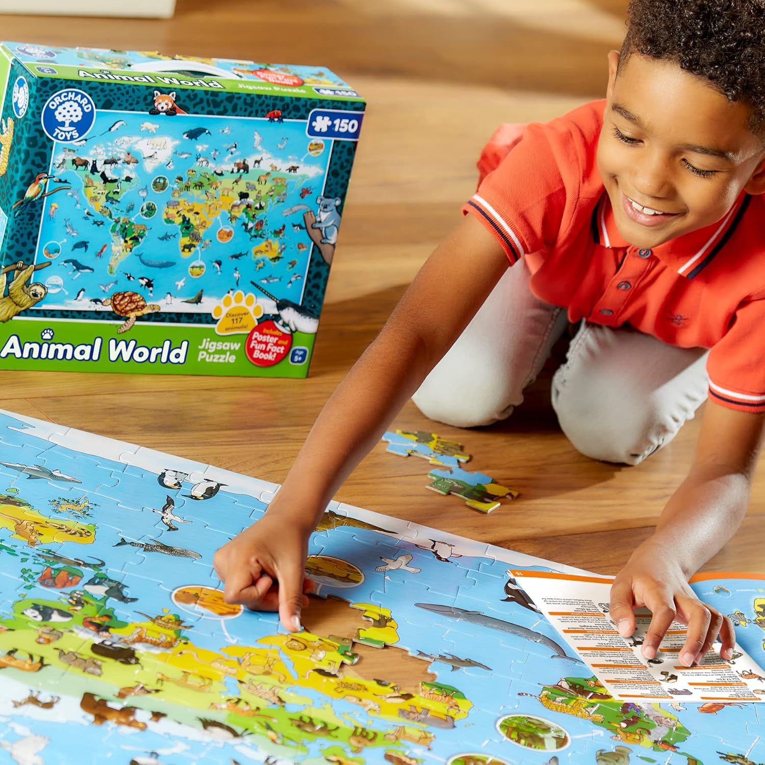 Orchard Toys Animal World Jigsaw Puzzle - 150-Piece Educational Puzzle for Kids 5-10 Years 4
