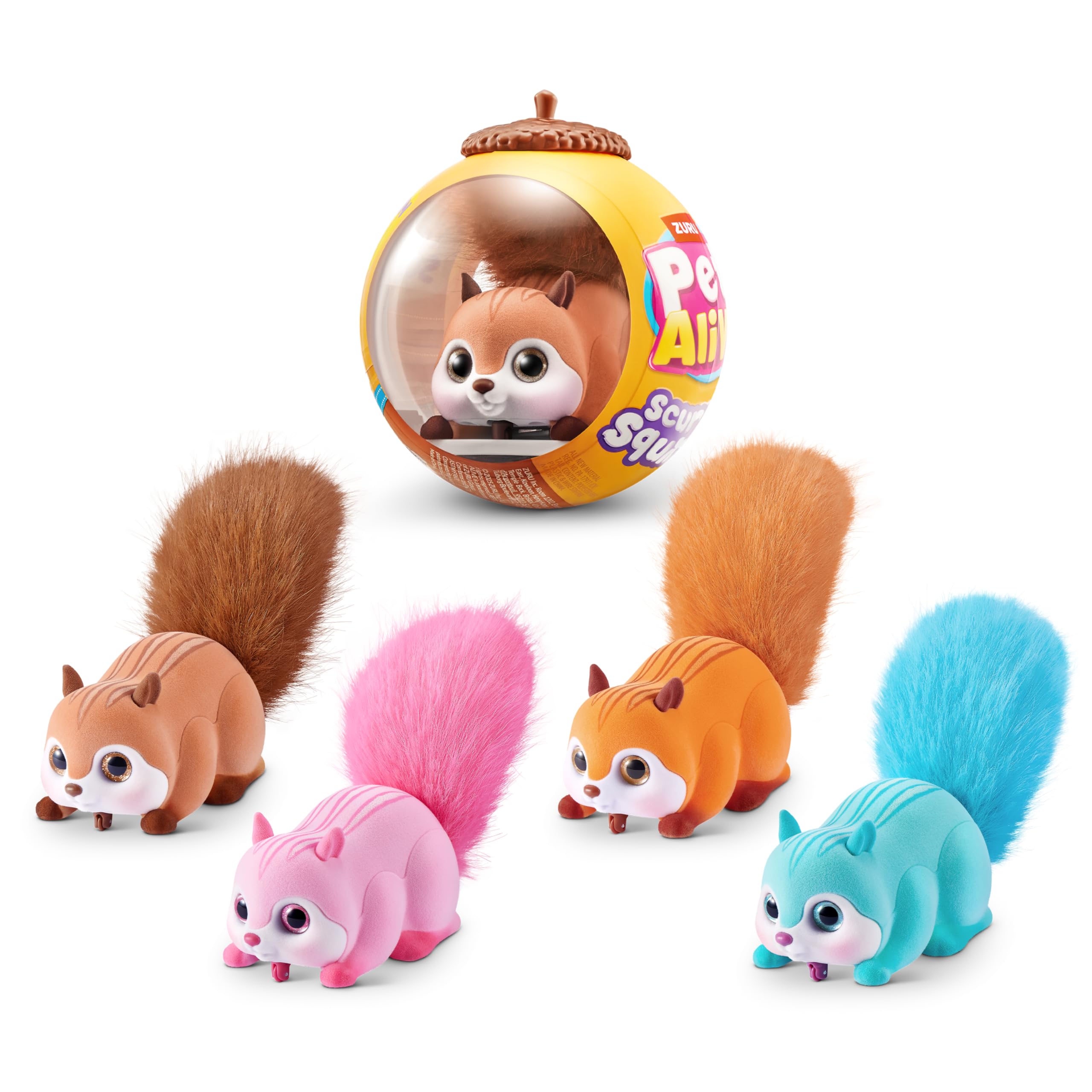 Pets Alive Scurry'n Squirrel - Interactive Robotic Pet Toy | Touch-Responsive | Ages 2+