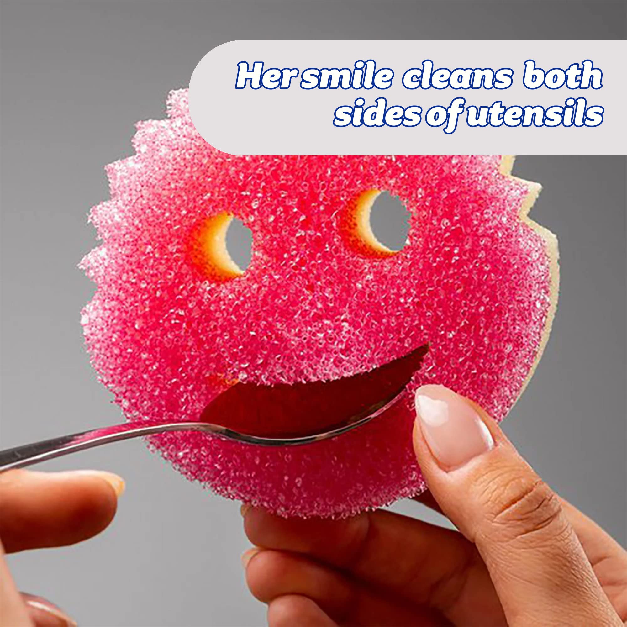Scrub Daddy Scrub Mommy Dual-Sided Cleaning Sponges - Non-Scratch, Pink, 2 Pack 5