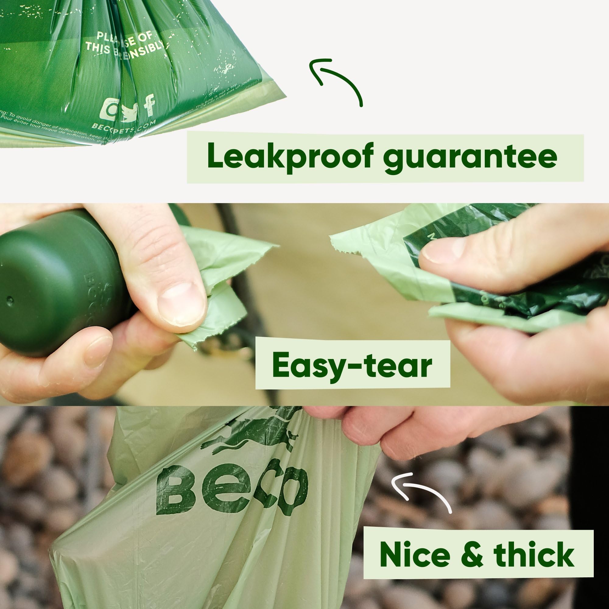 Beco Dog Poo Bags - 540 Count Mint Scented, Strong, Leakproof & Recycled Plastic 4