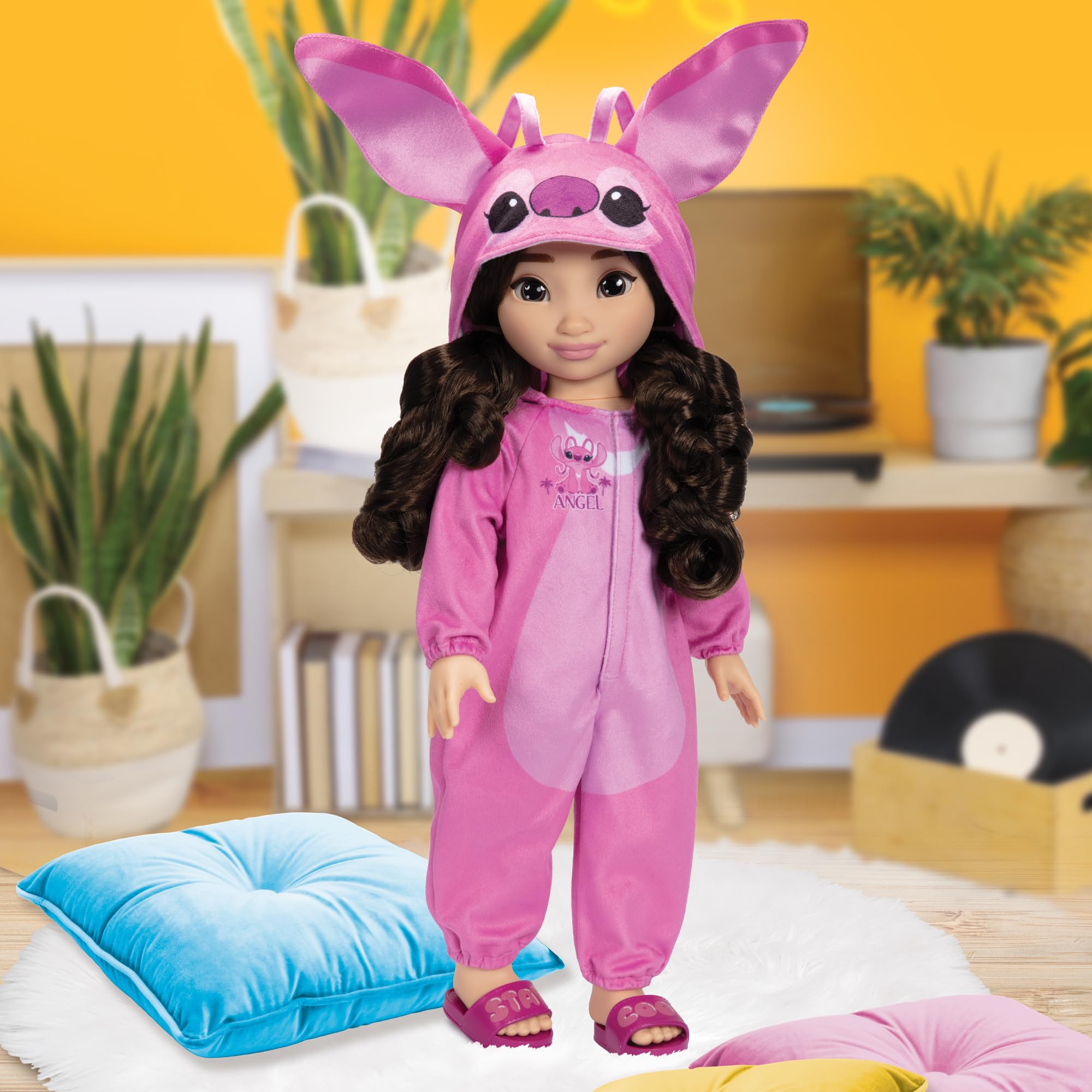 Disney ILY 4ever Angel 45cm Soft Doll - Brown Hair, Includes Onesie & Sleepover Accessories 6