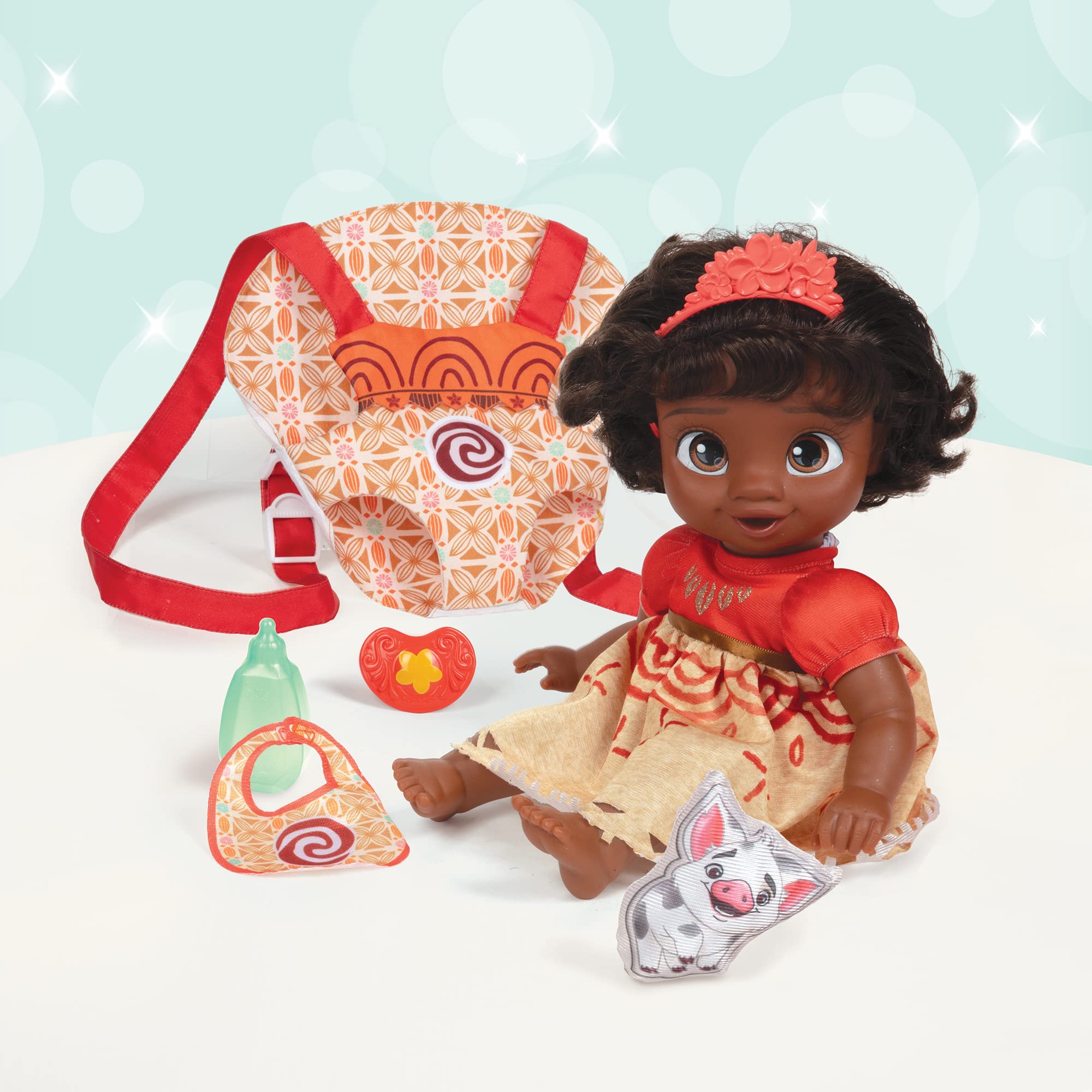Disney Princess Moana Baby Doll Deluxe Set with Tiara and Carrier
