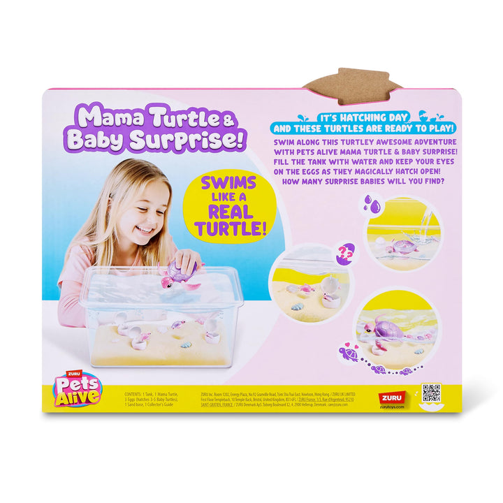 Pets Alive Mama Turtle Surprise by ZURU - Robot Pet Turtle with Swimming & Walking Action, 3+ Years
