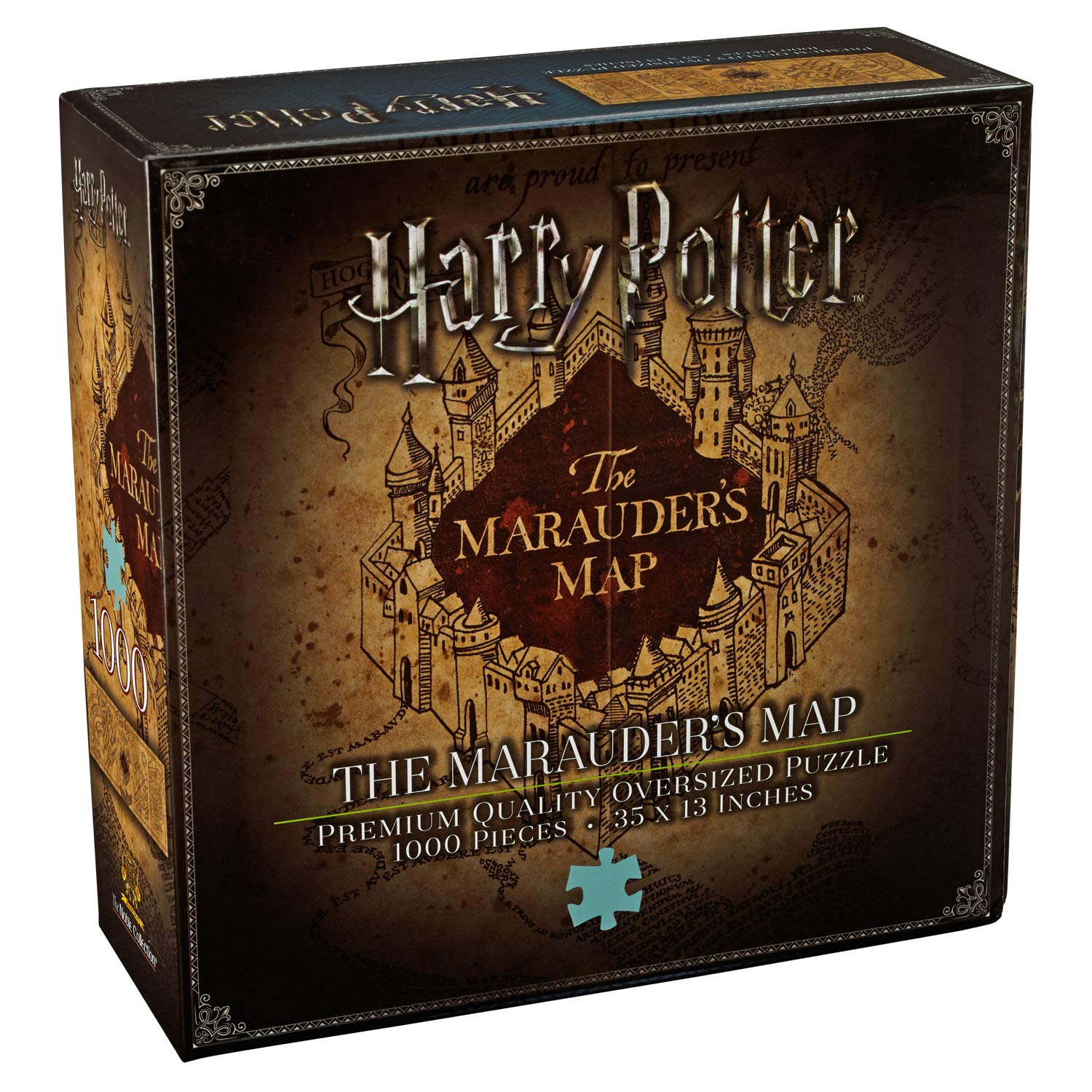 The Noble Collection Harry Potter Marauders Map 1000pc Jigsaw Puzzle - 35 x 13in 1