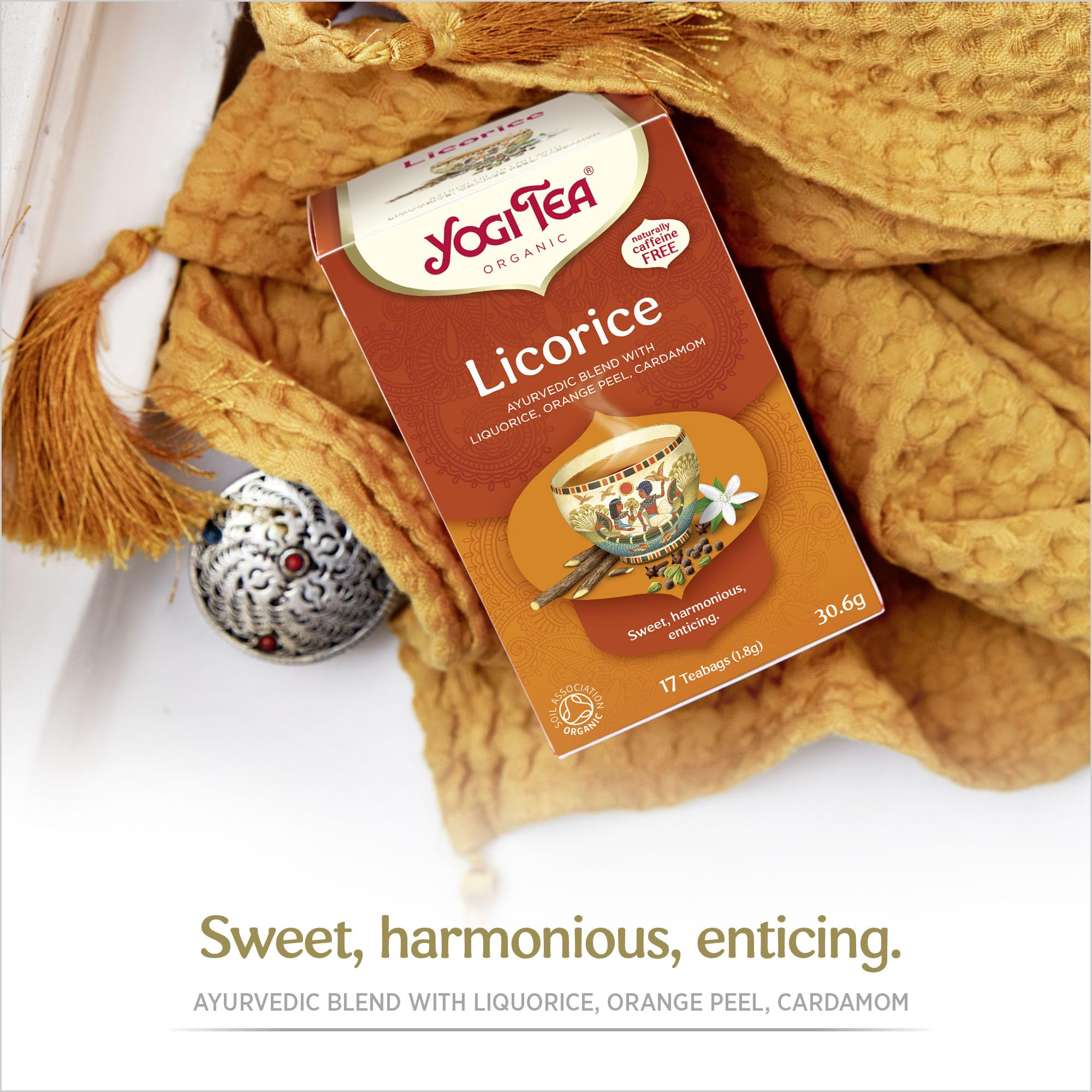 YOGI TEA - Liquorice Organic Spice and Herbal Tea, Caffeine Free, 102 Tea Bags (6 x 17) 6