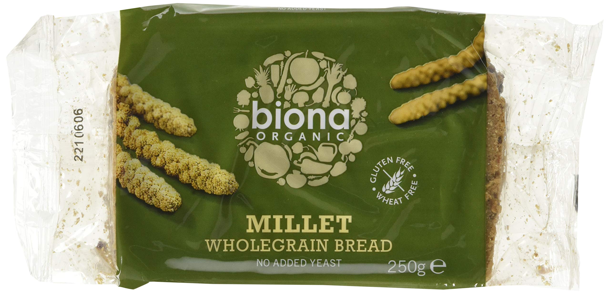 Biona Organic Millet Wholegrain Bread 250g - Gluten Free, Dairy Free, Yeast Free 1