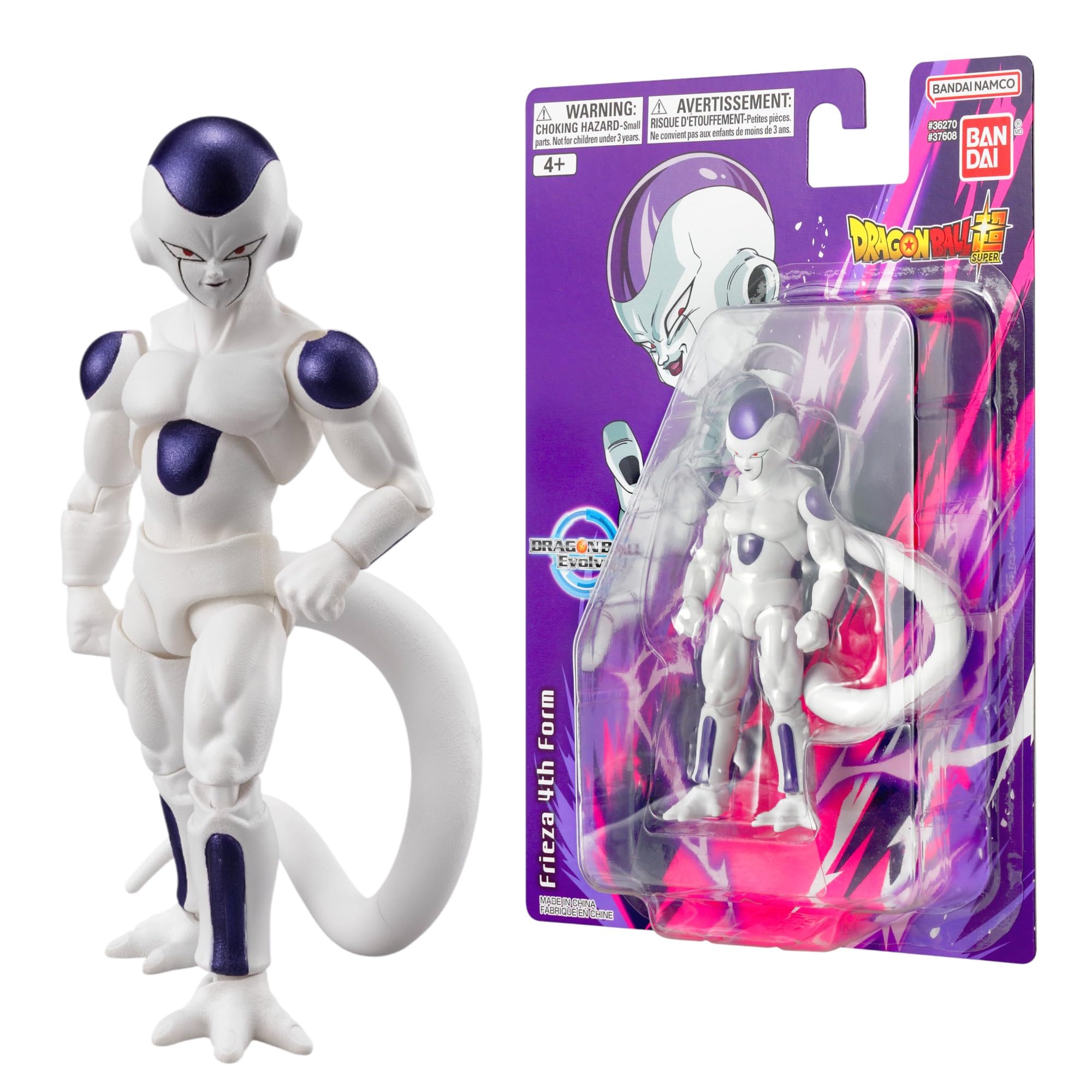 BANDAI Dragon Ball Evolve Frieza 4th Form Action Figure | 12.5 cm Height | 27 Points of Articulation