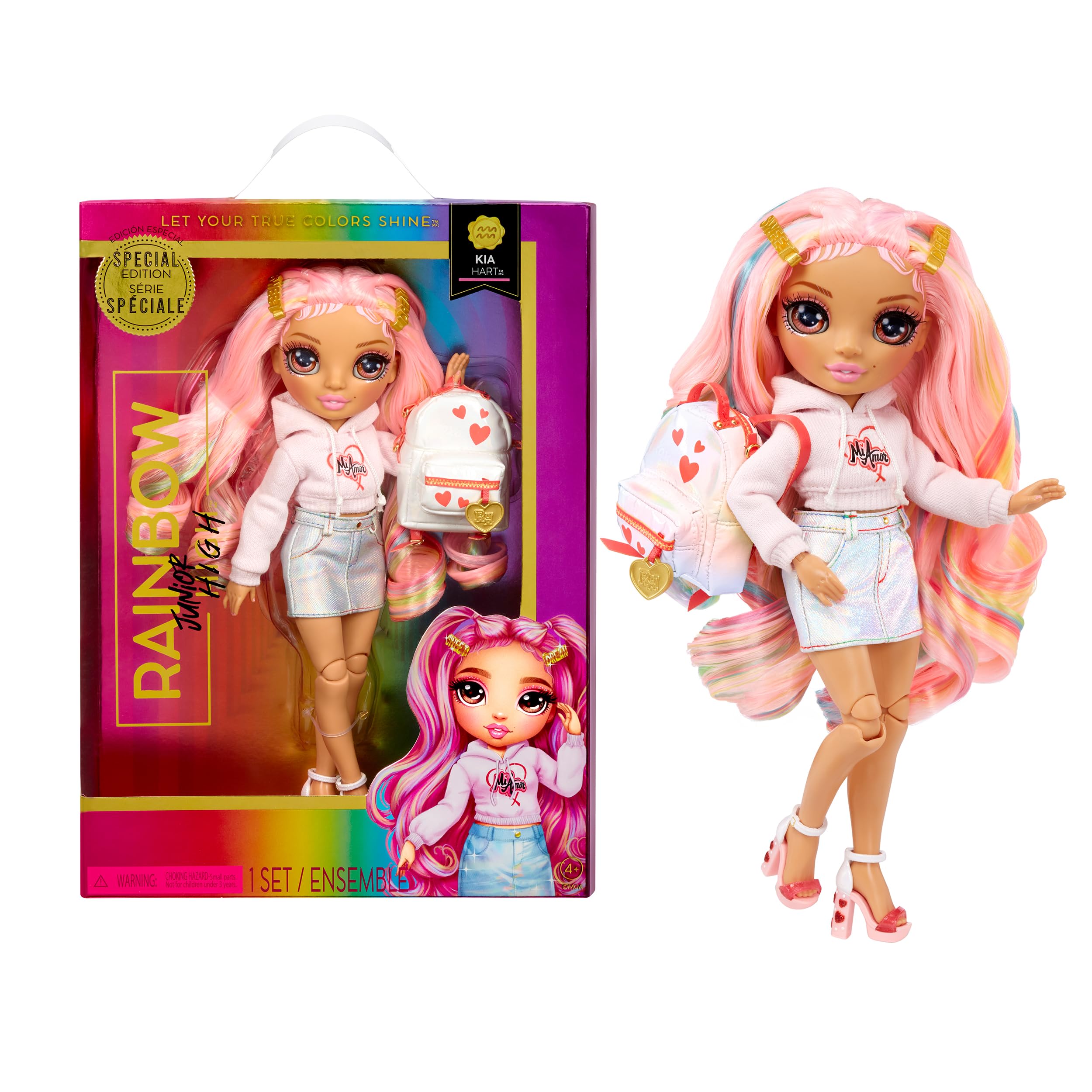 Rainbow High 590781EUC Junior High Doll - Kia Hart Fashion Playset 7
