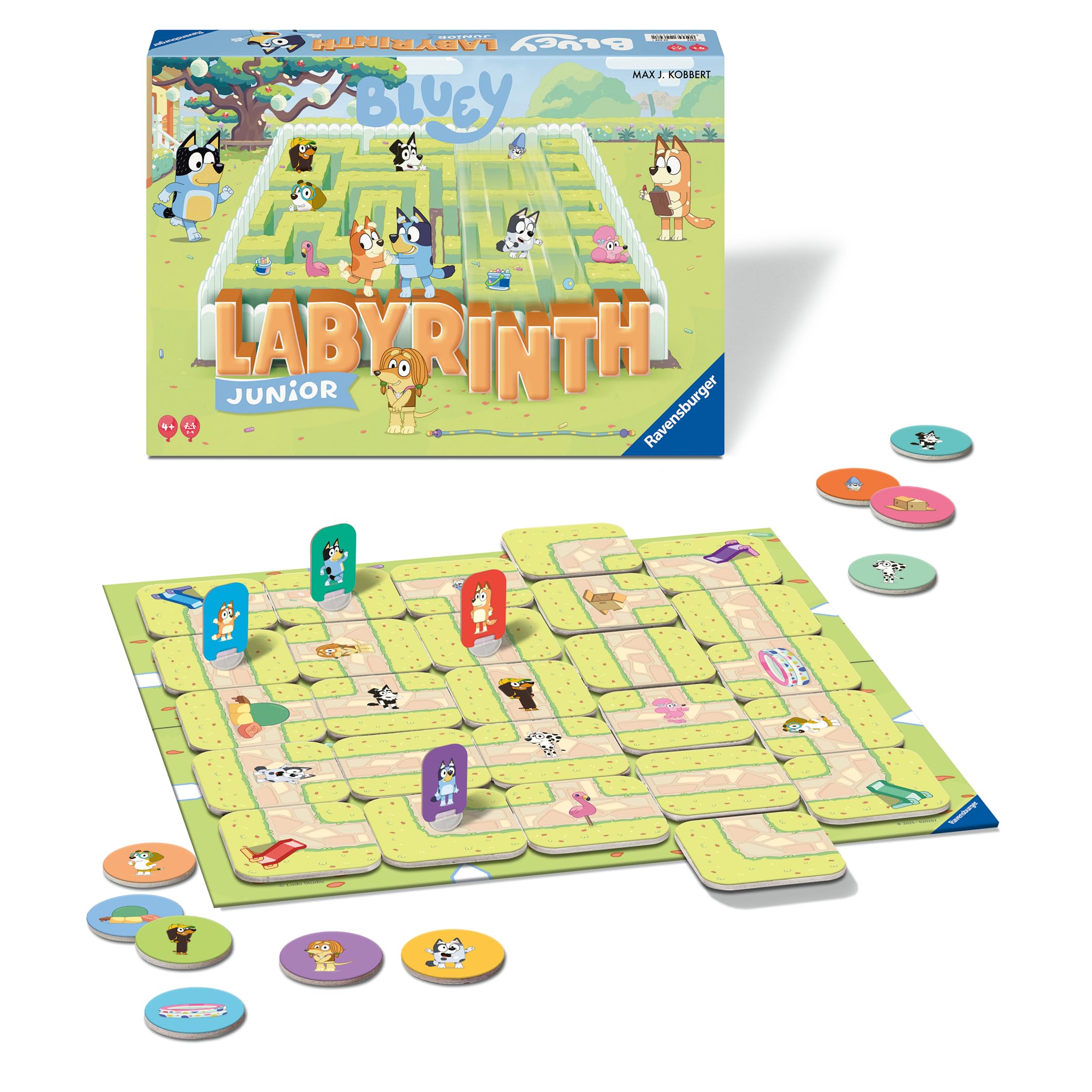 Ravensburger Bluey Junior Labyrinth - The Moving Maze Board Game | Ages 4+ | 2-4 Players