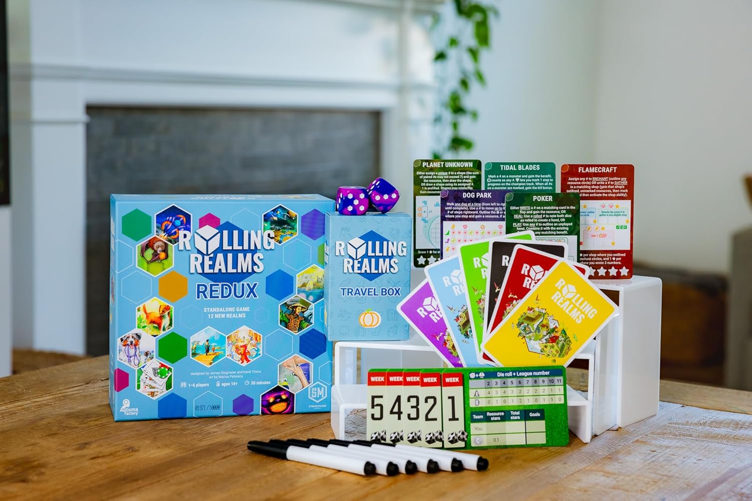 Stonemaier Games Rolling Realms Redux Card Game (STM496) 5