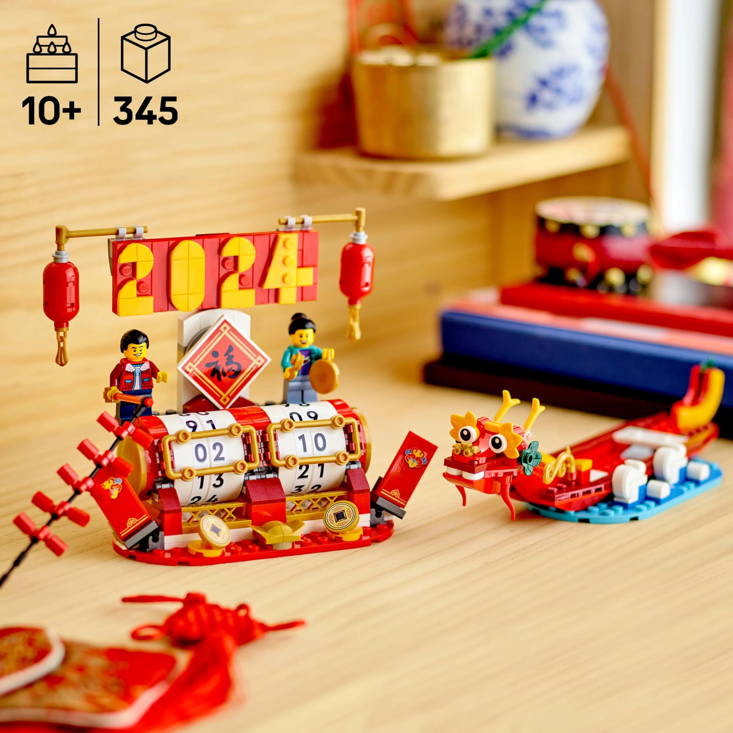LEGO 2in1 Festival Calendar Building Set - Lunar New Year & Dragon Boat Festival Toy for Ages 10+ 14