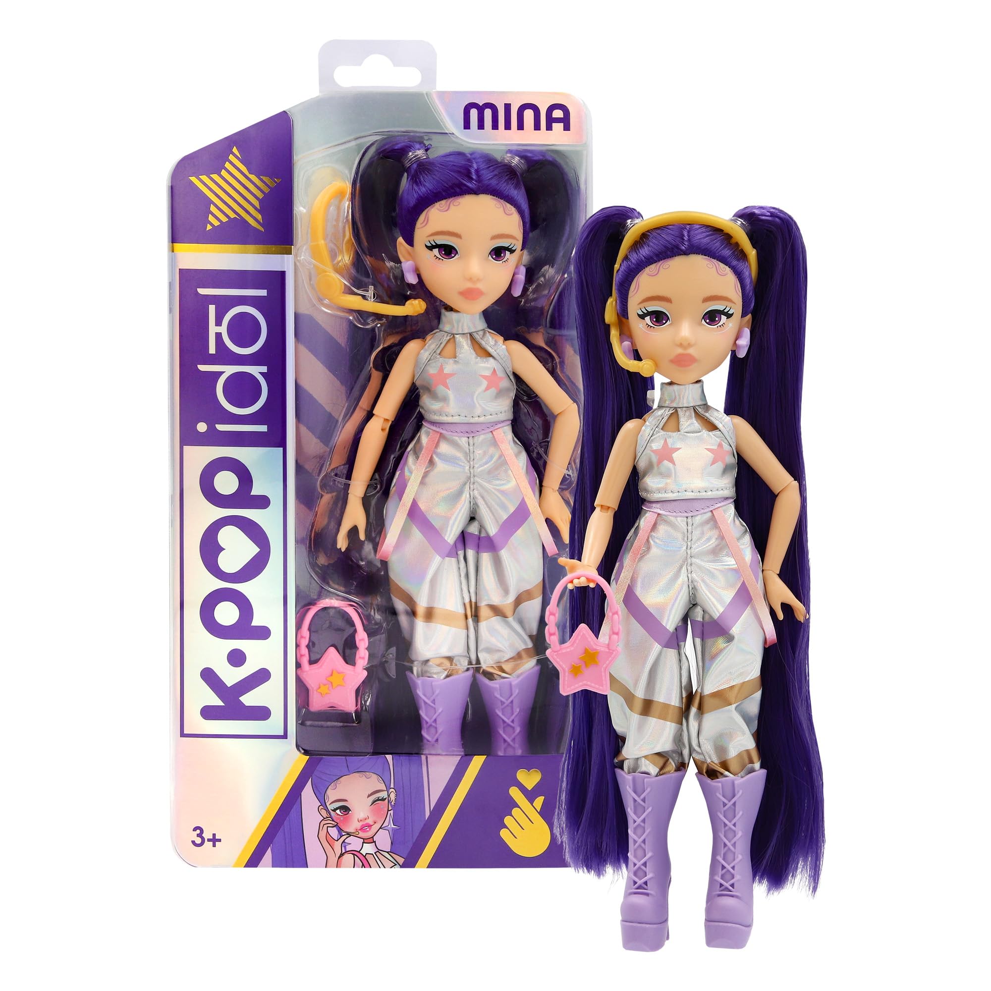 Basic Fun K-Pop Fashion Doll Mina - Pop Star Idol Toy with Accessories | Ages 4+