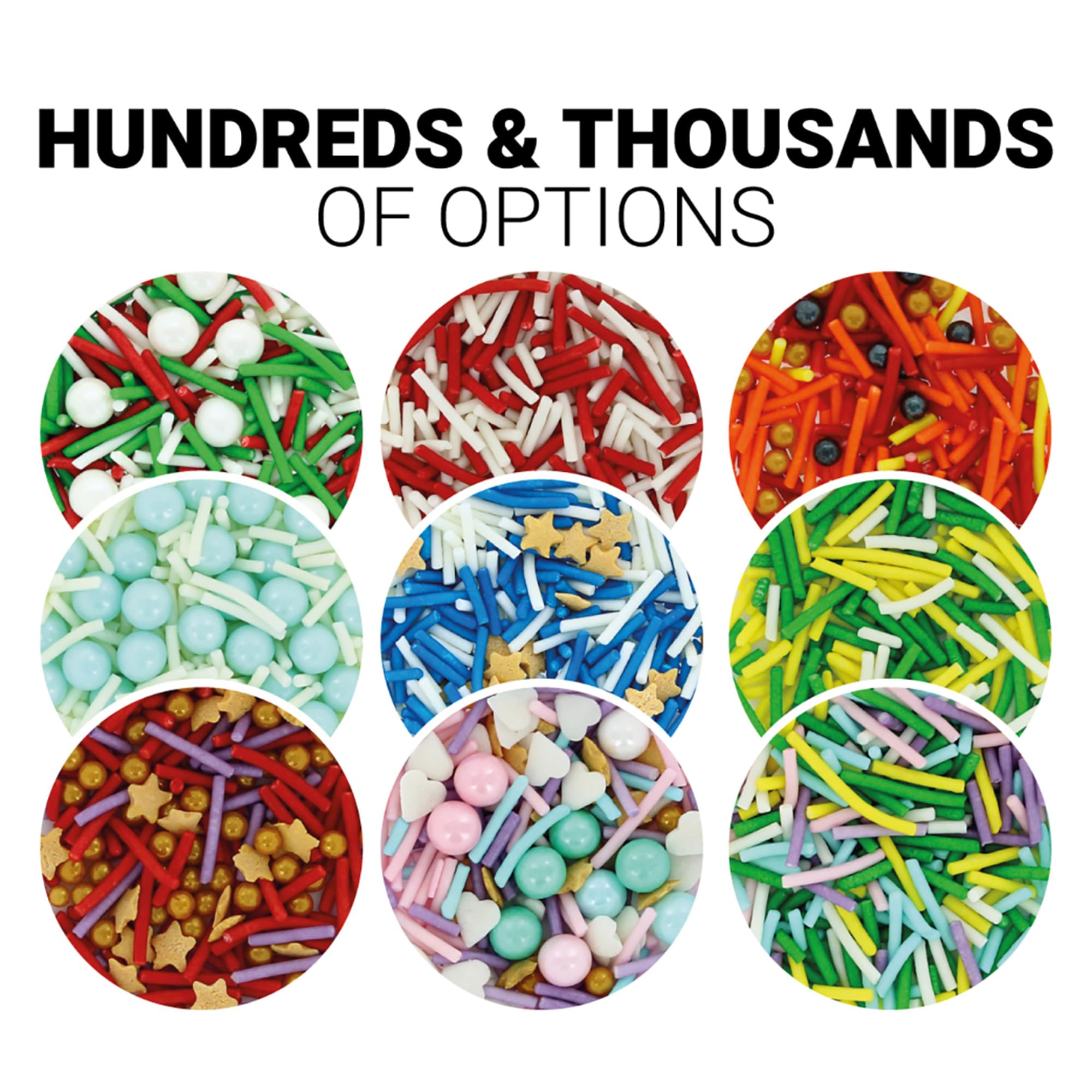 Culpitt Select - White Sugar Strands Cake Sprinkles for Baking & Dessert Decorations | 500g 14