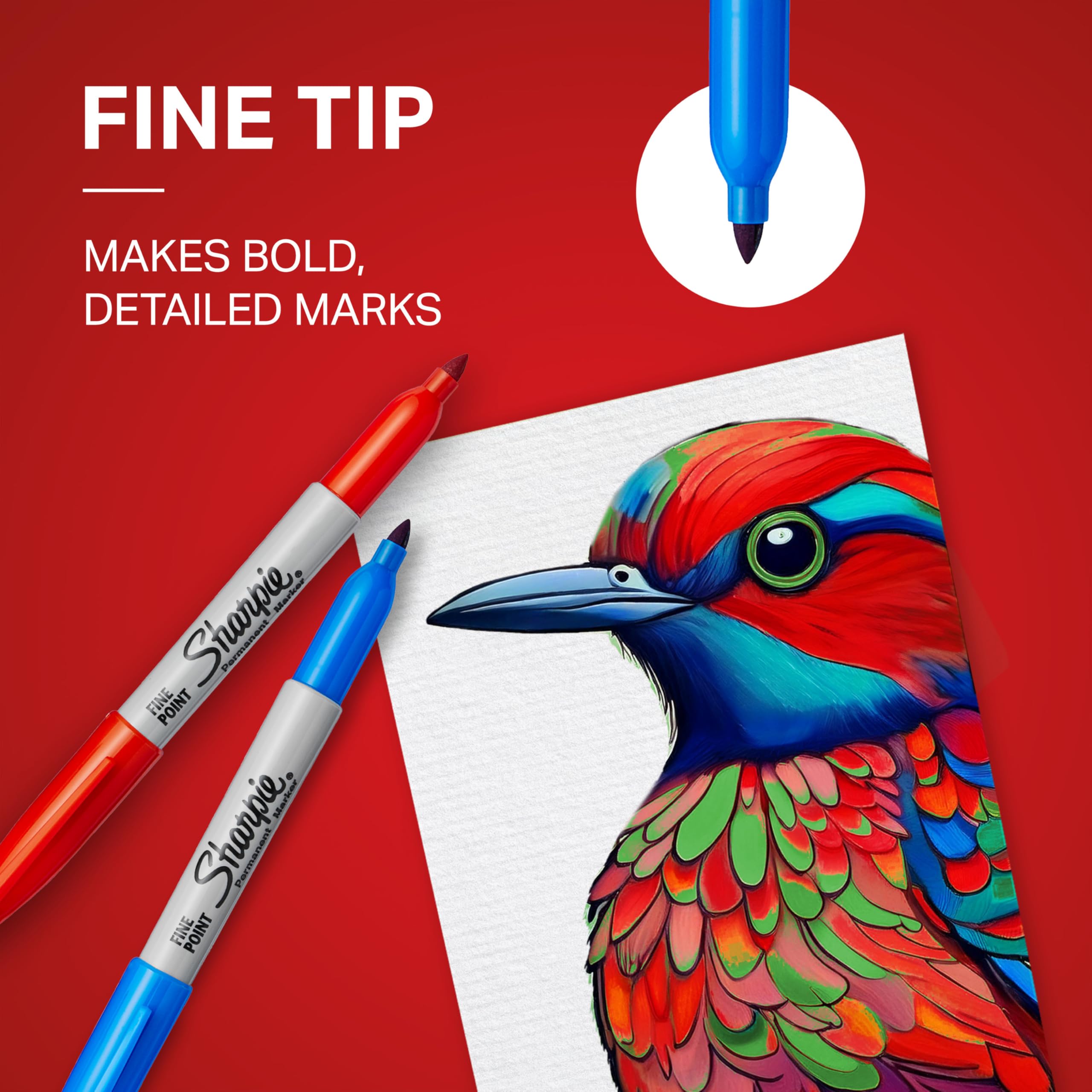 Sharpie Permanent Markers - Fine Point for Bold Details | Black Ink | 12 Pack 5