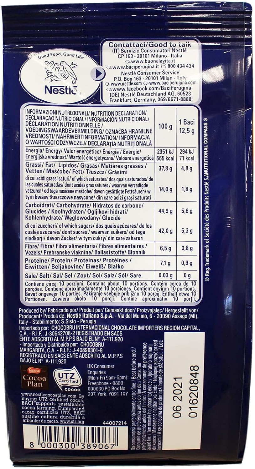 Baci - Original Dark Chocolate Praline Truffles with Hazelnut, 125g 7